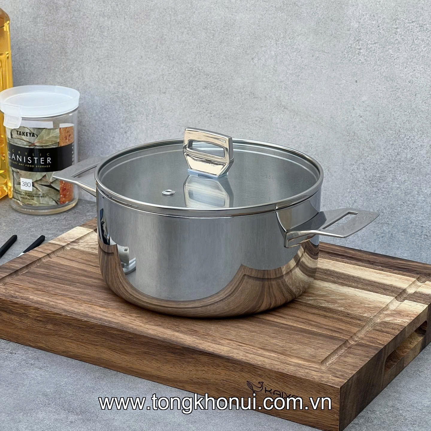 NỒI INOX THÂN ĐÁY LIỀN TRY-PLY CLASSIC PRO KAIYO – 3 SIZE 18/20/24CM | BÓNG GƯƠNG, 3 LỚP ĐÚC LIỀN, SANG HẾT NẤC! ảnh 9