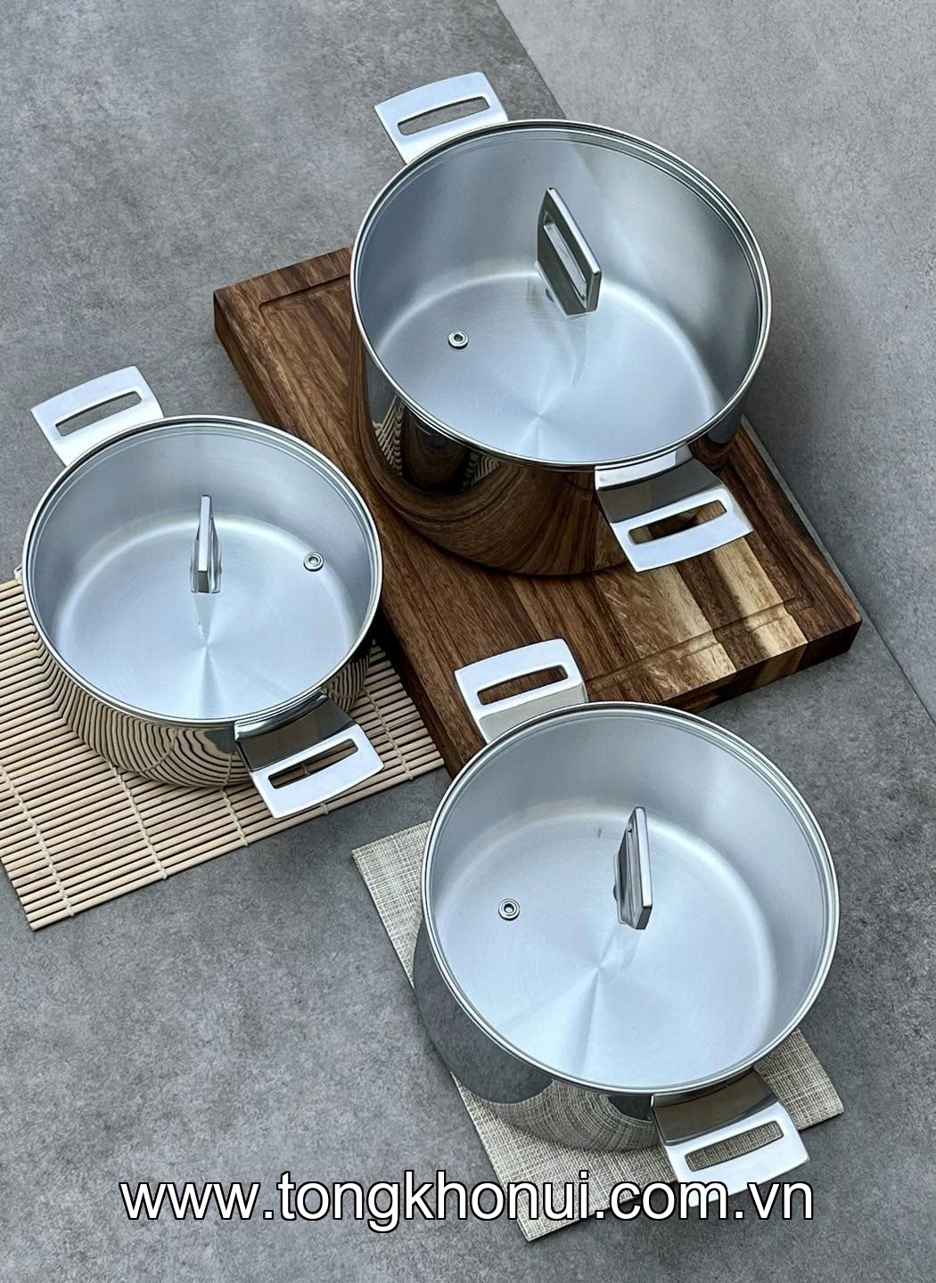NỒI INOX THÂN ĐÁY LIỀN TRY-PLY CLASSIC PRO KAIYO – 3 SIZE 18/20/24CM | BÓNG GƯƠNG, 3 LỚP ĐÚC LIỀN, SANG HẾT NẤC! ảnh 11