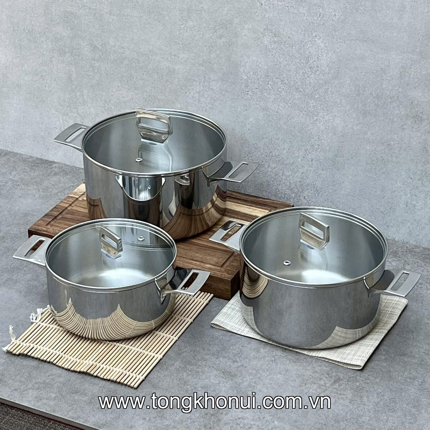 NỒI INOX THÂN ĐÁY LIỀN TRY-PLY CLASSIC PRO KAIYO – 3 SIZE 18/20/24CM | BÓNG GƯƠNG, 3 LỚP ĐÚC LIỀN, SANG HẾT NẤC! ảnh 12