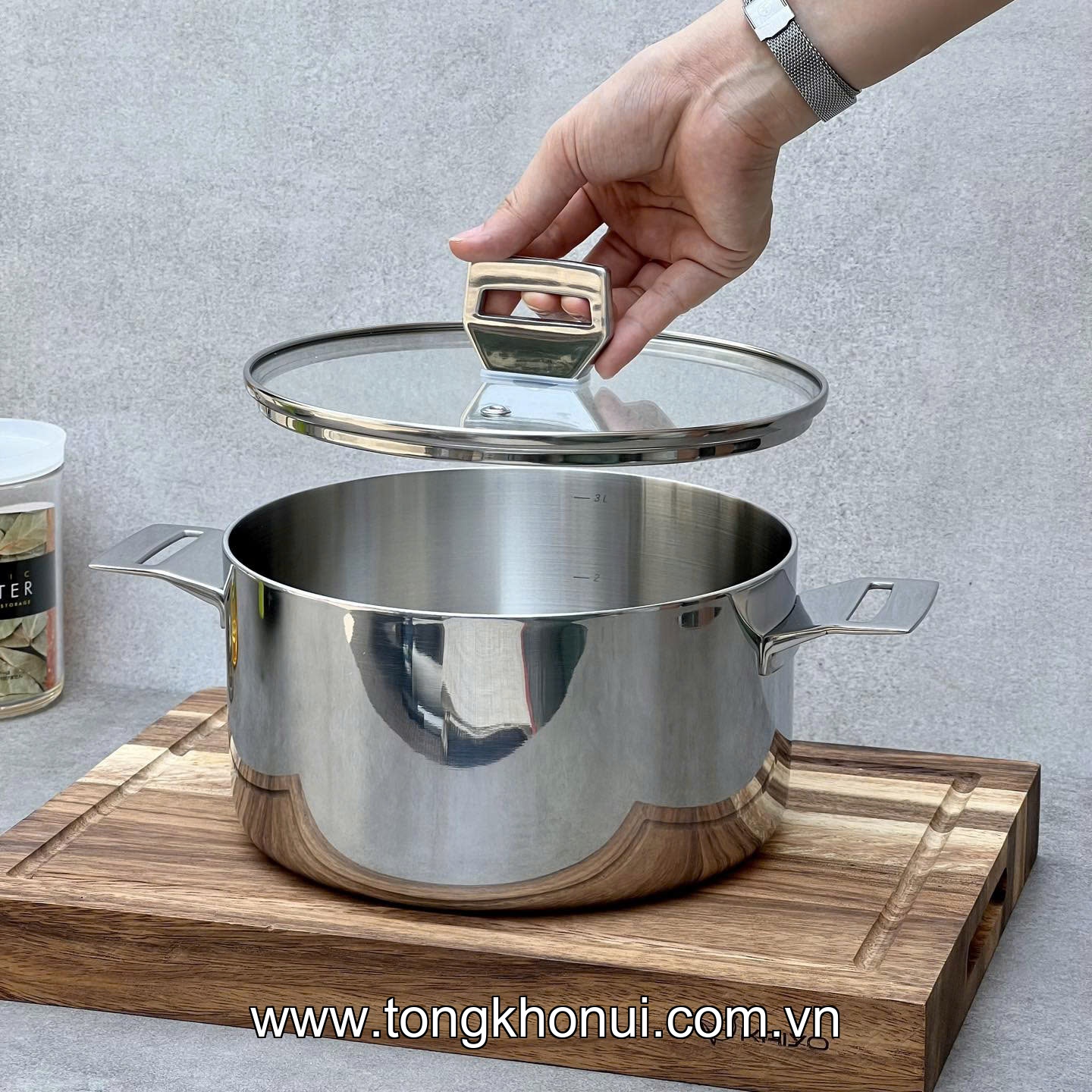 NỒI INOX THÂN ĐÁY LIỀN TRY-PLY CLASSIC PRO KAIYO – 3 SIZE 18/20/24CM | BÓNG GƯƠNG, 3 LỚP ĐÚC LIỀN, SANG HẾT NẤC! ảnh 13