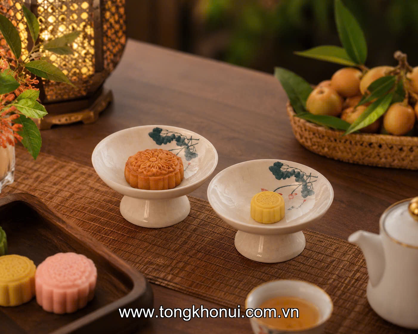 Bộ 2 đĩa sứ chân cao, Donahome, model: OC-2DC, KT: 6*12cm ảnh 3