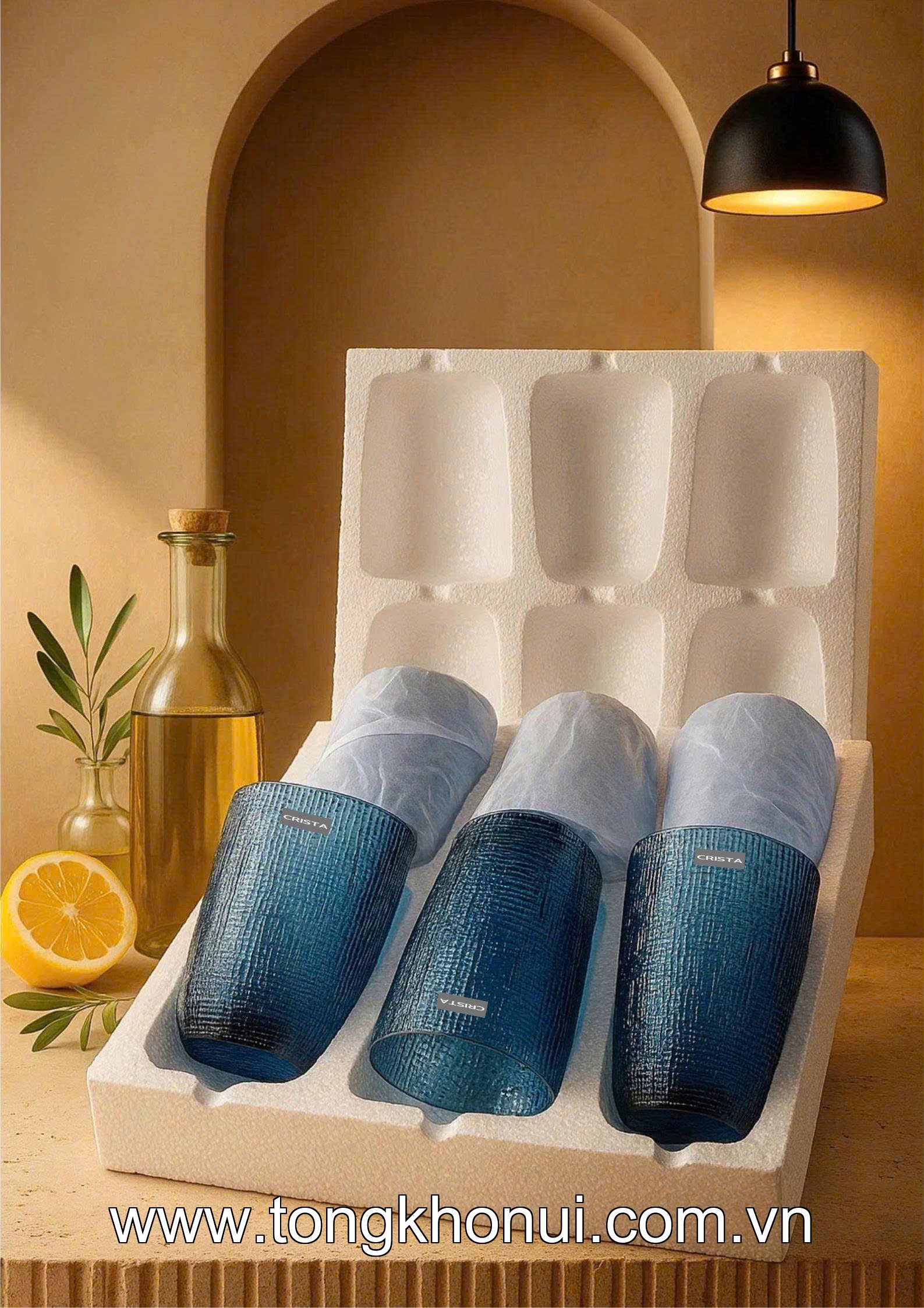 BỘ 6 CỐC THỦY TINH VÂN LƯỚI 420ML CRISTA HOME – CỐC UỐNG SINH TỐ, NƯỚC ÉP HOT NHẤT (MÃ 60209) ảnh 4