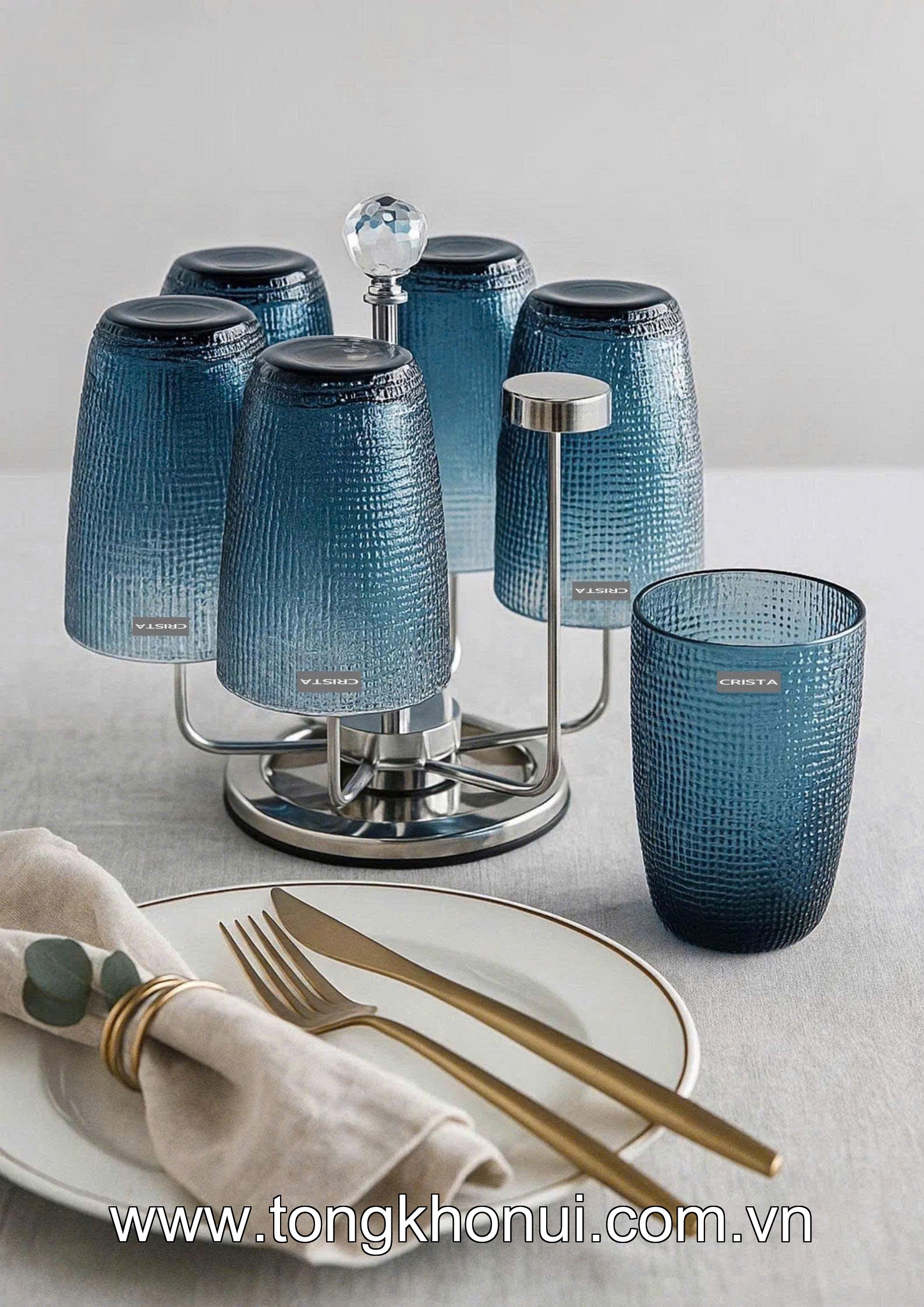 BỘ 6 CỐC THỦY TINH VÂN LƯỚI 420ML CRISTA HOME – CỐC UỐNG SINH TỐ, NƯỚC ÉP HOT NHẤT (MÃ 60209) ảnh 5