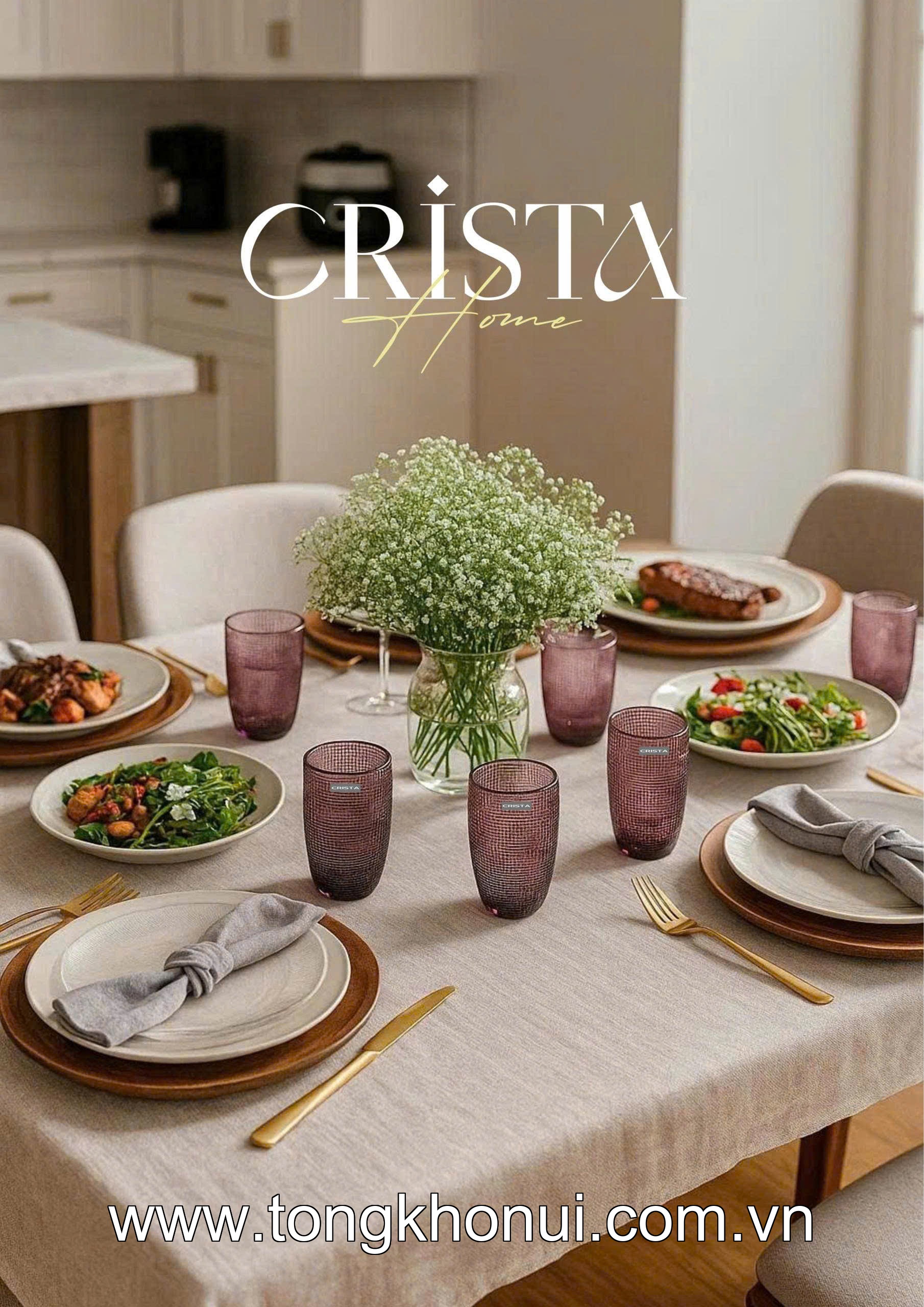 BỘ 6 CỐC THỦY TINH VÂN LƯỚI 420ML CRISTA HOME – CỐC UỐNG SINH TỐ, NƯỚC ÉP HOT NHẤT (MÃ 60209) ảnh 10