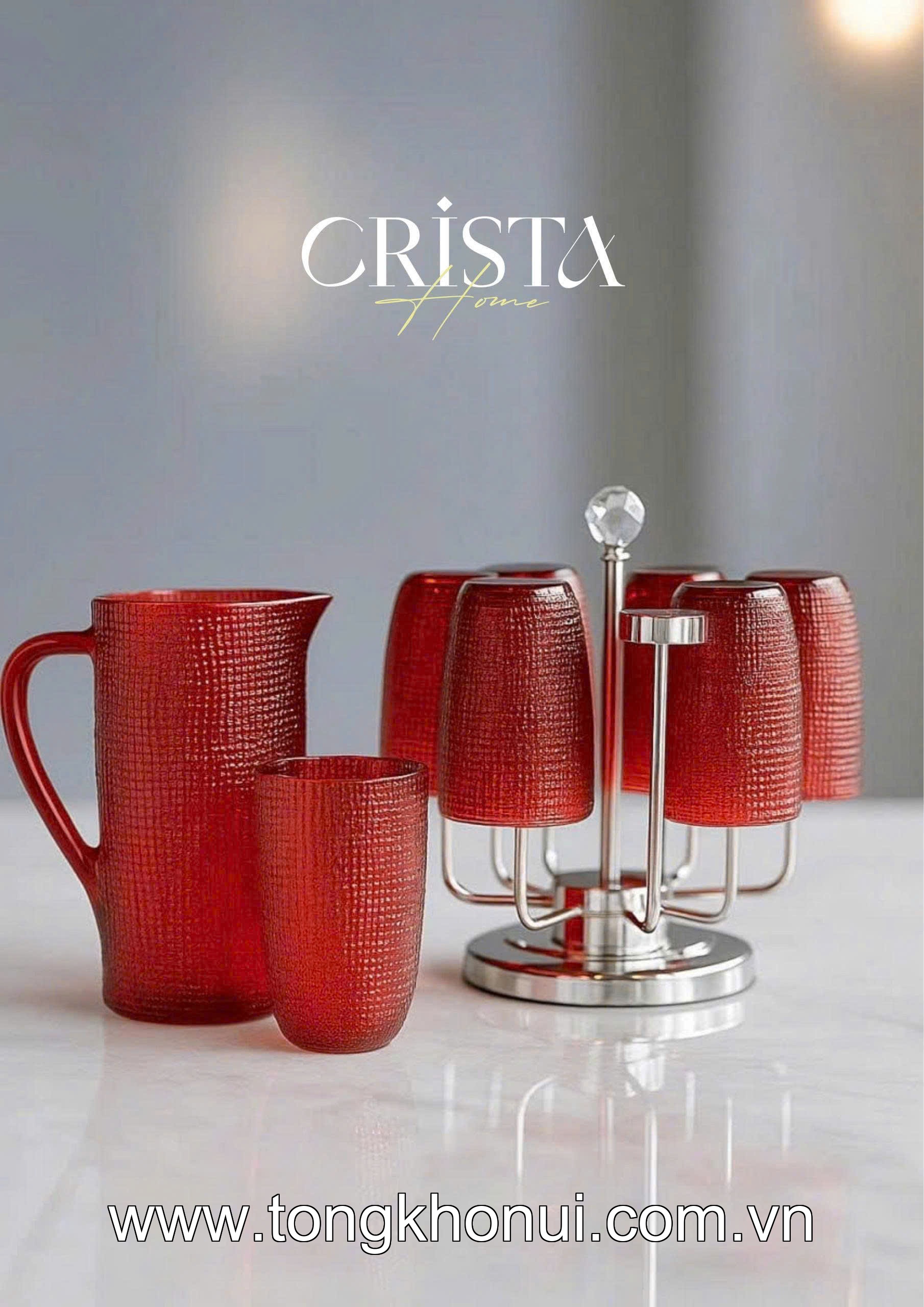BỘ 6 CỐC THỦY TINH VÂN LƯỚI 420ML CRISTA HOME – CỐC UỐNG SINH TỐ, NƯỚC ÉP HOT NHẤT (MÃ 60209) ảnh 13