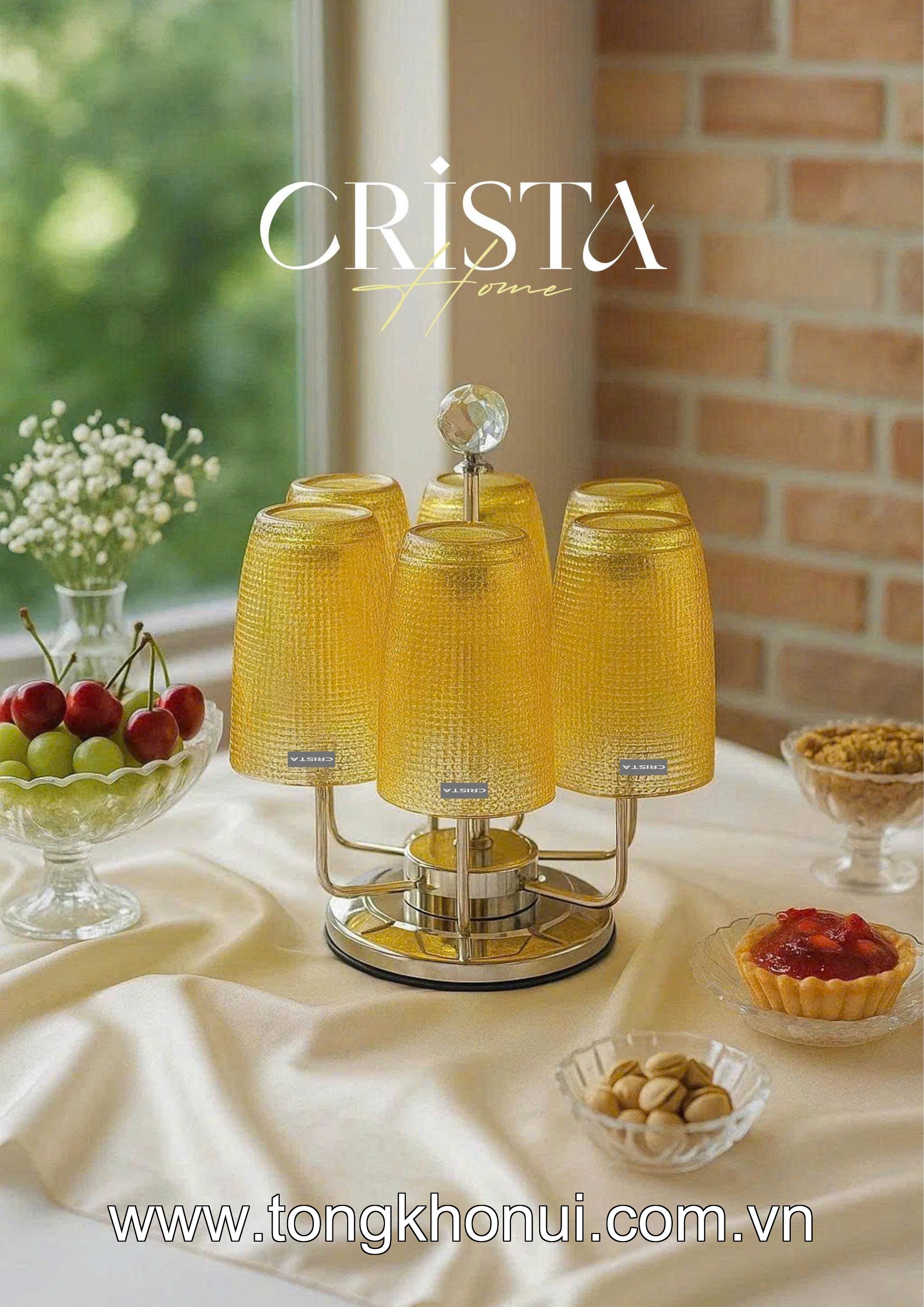 BỘ 6 CỐC THỦY TINH VÂN LƯỚI 420ML CRISTA HOME – CỐC UỐNG SINH TỐ, NƯỚC ÉP HOT NHẤT (MÃ 60209) ảnh 18