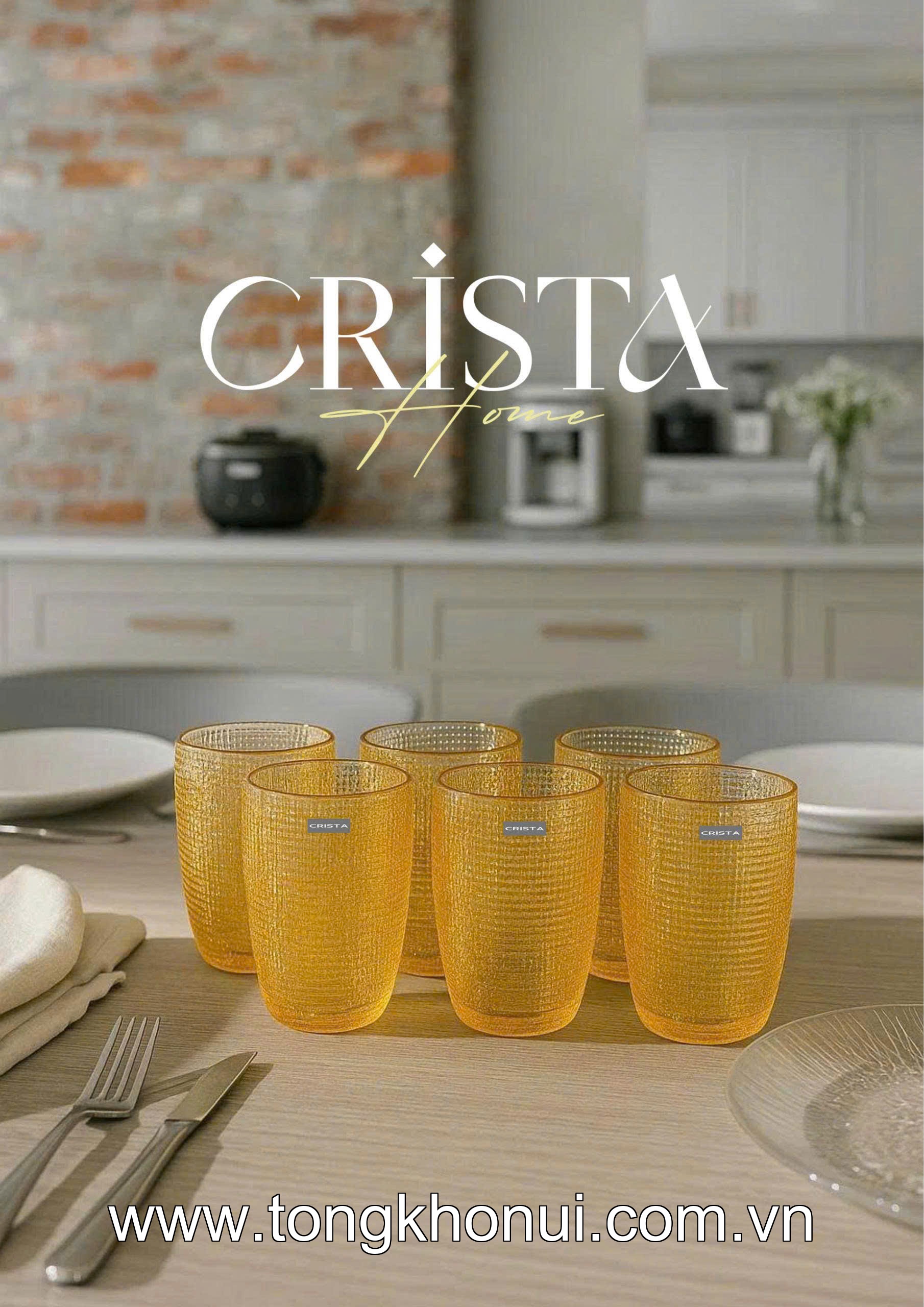 BỘ 6 CỐC THỦY TINH VÂN LƯỚI 420ML CRISTA HOME – CỐC UỐNG SINH TỐ, NƯỚC ÉP HOT NHẤT (MÃ 60209) ảnh 19