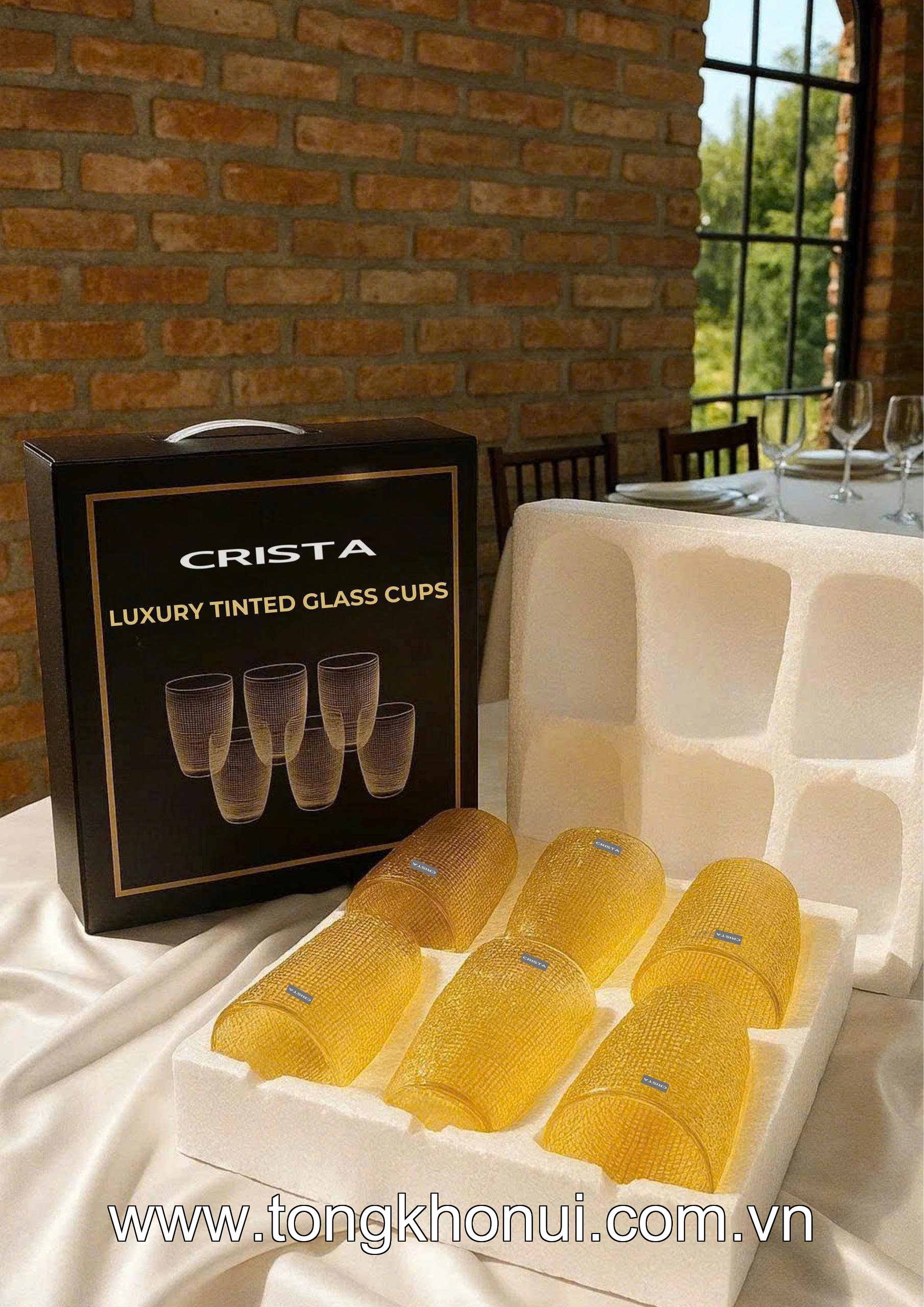 BỘ 6 CỐC THỦY TINH VÂN LƯỚI 420ML CRISTA HOME – CỐC UỐNG SINH TỐ, NƯỚC ÉP HOT NHẤT (MÃ 60209) ảnh 20