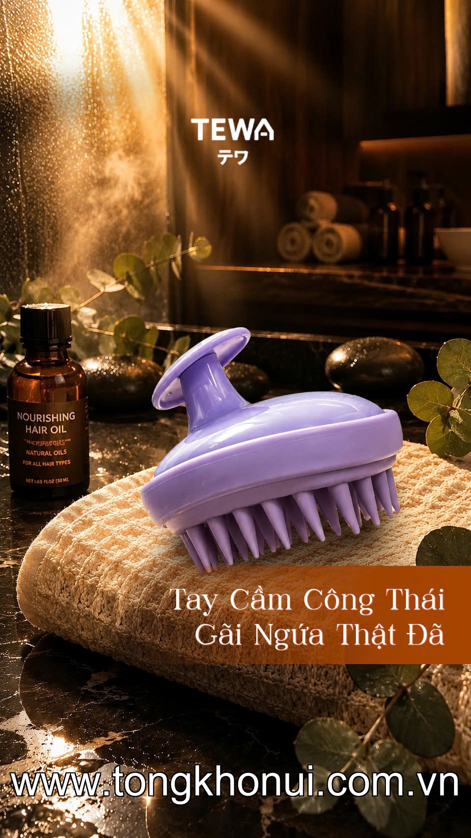 LƯỢC GỘI MASSAGE DA ĐẦU TEWA – LƯỢC GỘI ĐẦU TẠO BỌT, MASSAGE THƯ GIÃN CHUẨN SPA (MÃ 80068) ảnh 4
