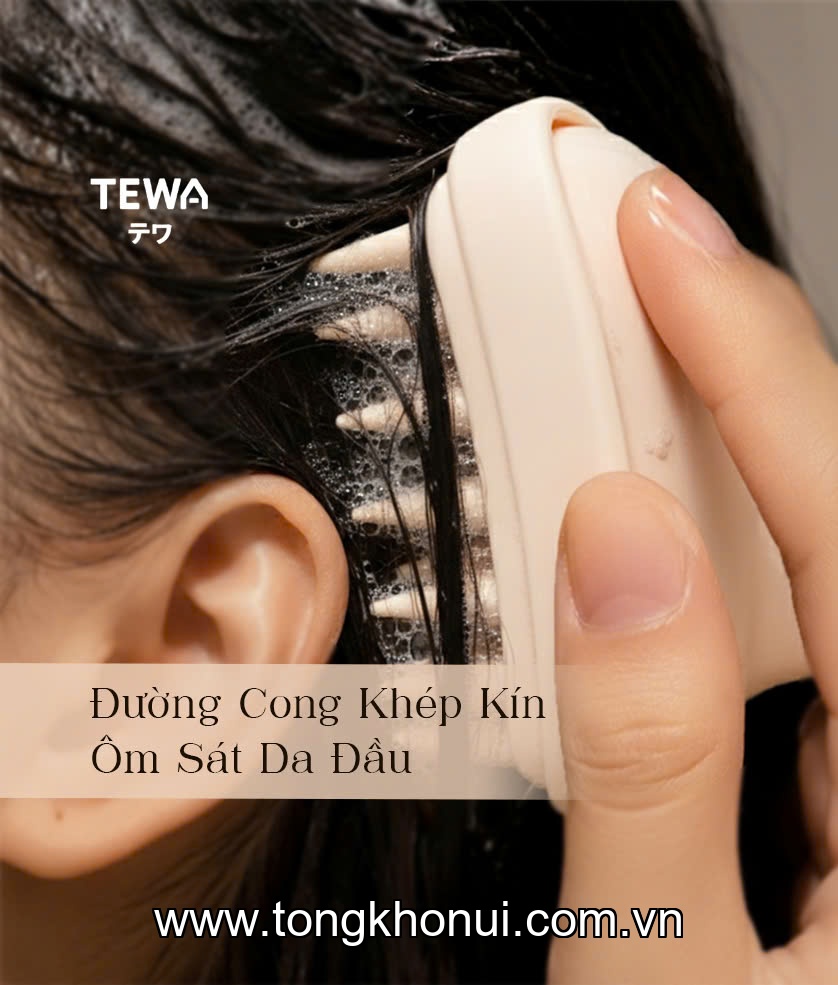 LƯỢC GỘI MASSAGE DA ĐẦU TEWA – LƯỢC GỘI ĐẦU TẠO BỌT, MASSAGE THƯ GIÃN CHUẨN SPA (MÃ 80068) ảnh 18