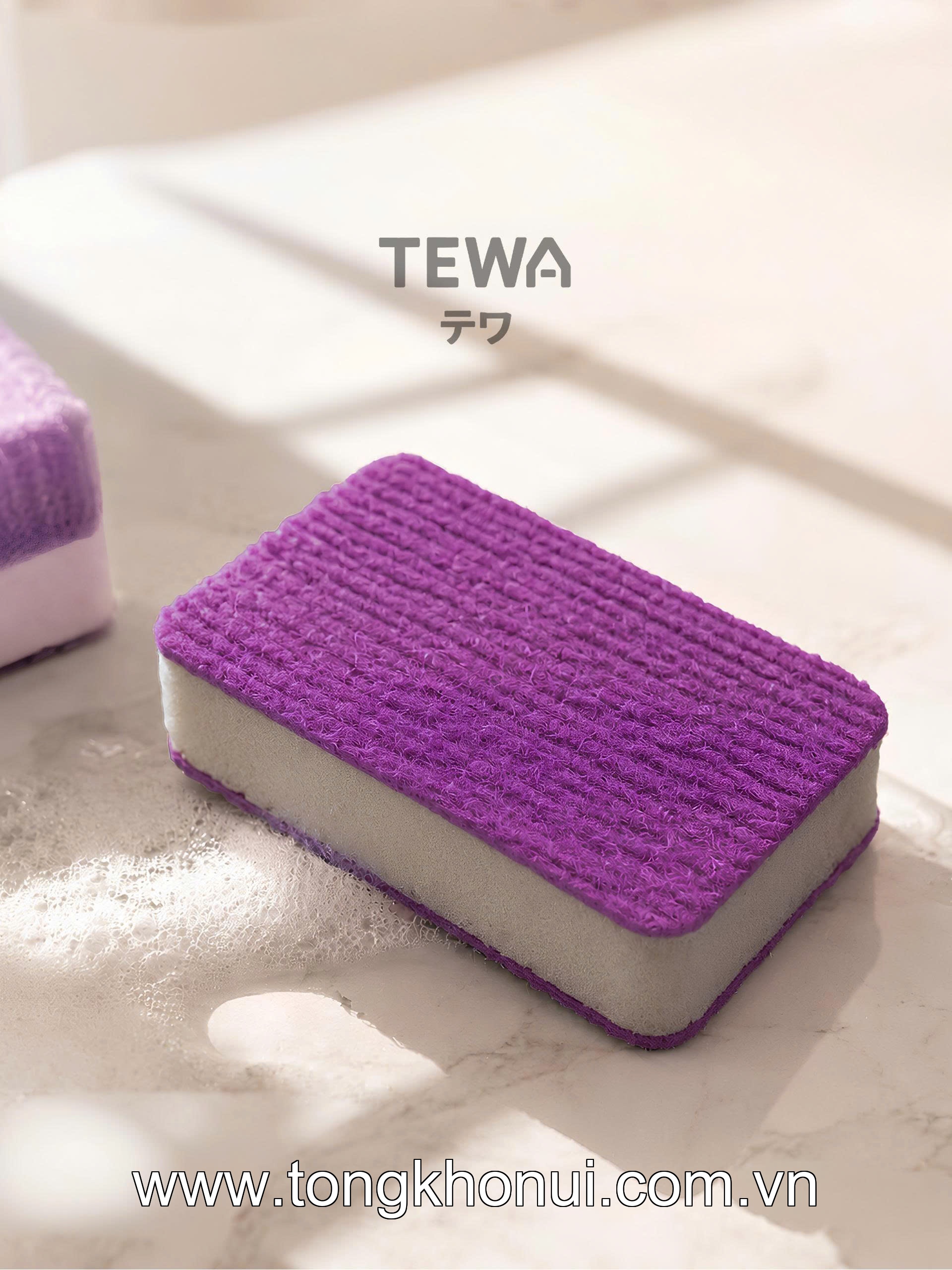 BỘ 3 MIẾNG BỌT BIỂN RỬA BÁT ĐA NĂNG TEWA – MÚT RỬA BÁT 3 LỚP KHÔNG TRẦY XƯỚC (MUA 1 TẶNG 1) (MÃ 80069) ảnh 7