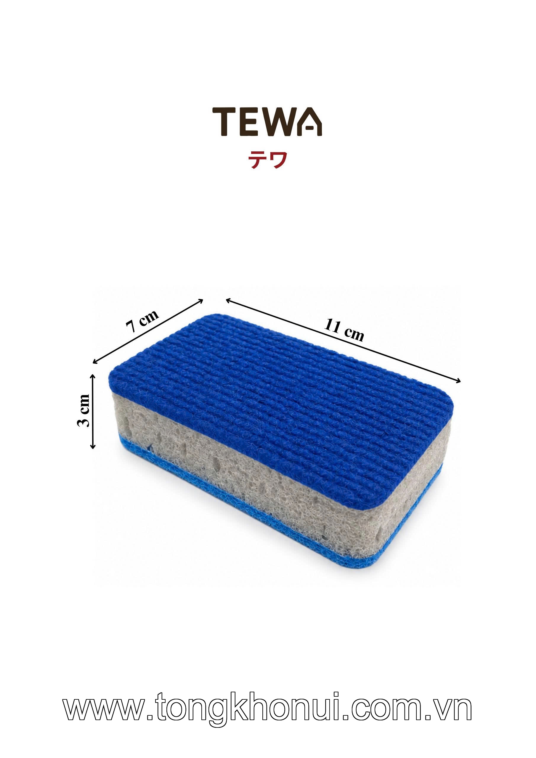 BỘ 3 MIẾNG BỌT BIỂN RỬA BÁT ĐA NĂNG TEWA – MÚT RỬA BÁT 3 LỚP KHÔNG TRẦY XƯỚC (MUA 1 TẶNG 1) (MÃ 80069) ảnh 8