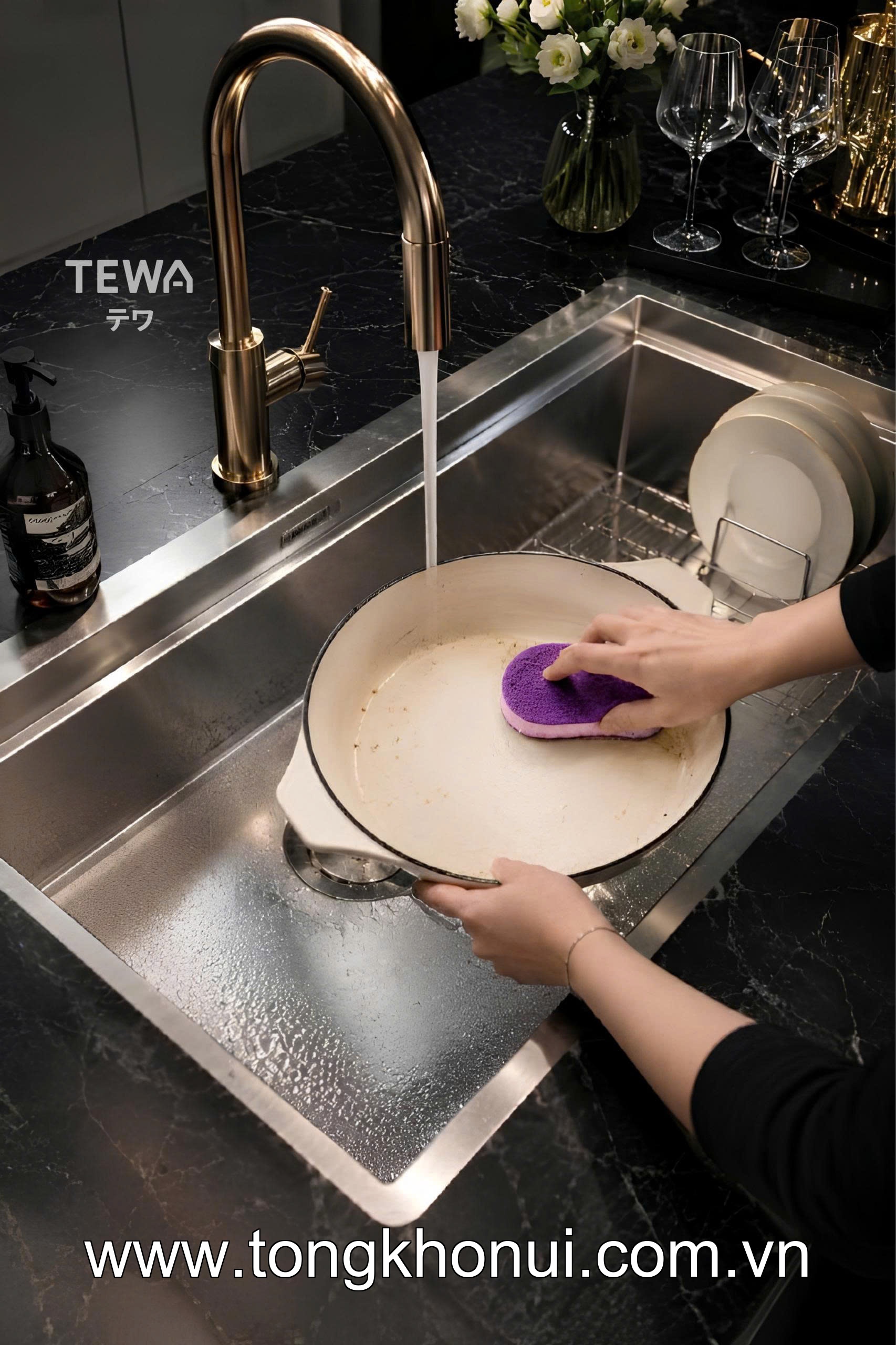 BỘ 3 MIẾNG BỌT BIỂN RỬA BÁT ĐA NĂNG TEWA – MÚT RỬA BÁT 3 LỚP KHÔNG TRẦY XƯỚC (MUA 1 TẶNG 1) (MÃ 80069) ảnh 13