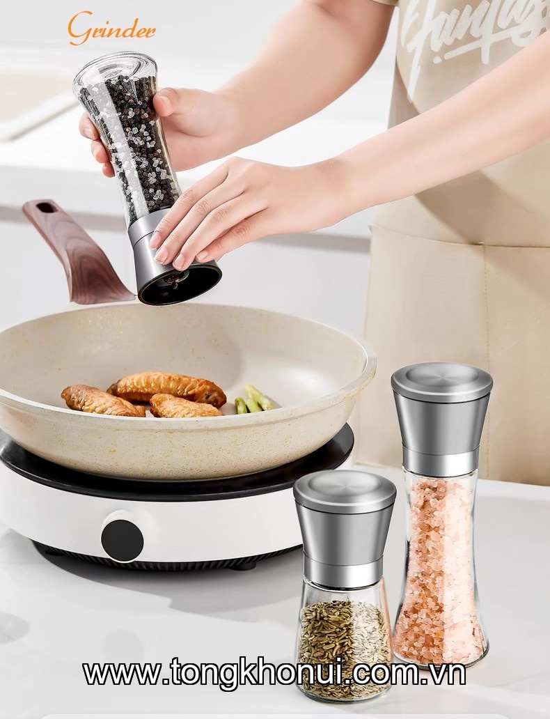 BÌNH XAY TIÊU THỦY TINH REICHMANN KOCHIN – R686 BÌNH THẤP & R687 BÌNH CAO | BÁNH RĂNG PP BỀN VÔ ĐỐI! ảnh 2