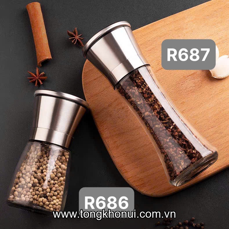 BÌNH XAY TIÊU THỦY TINH REICHMANN KOCHIN – R686 BÌNH THẤP & R687 BÌNH CAO | BÁNH RĂNG PP BỀN VÔ ĐỐI! ảnh 10