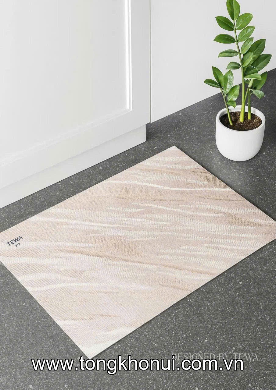 THẢM NANO KHÔ NHANH VÂN VÀNG TEWA – THẢM BÙN TẢO CÁT THẤM HÚT SIÊU TỐC PHÒNG TẮM (MÃ 80021) ảnh 1