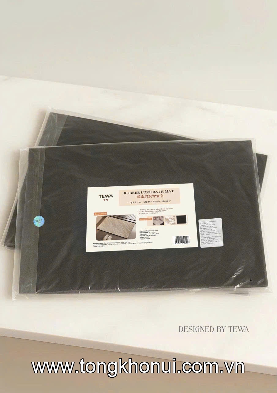 THẢM NANO KHÔ NHANH VÂN VÀNG TEWA – THẢM BÙN TẢO CÁT THẤM HÚT SIÊU TỐC PHÒNG TẮM (MÃ 80021) ảnh 2