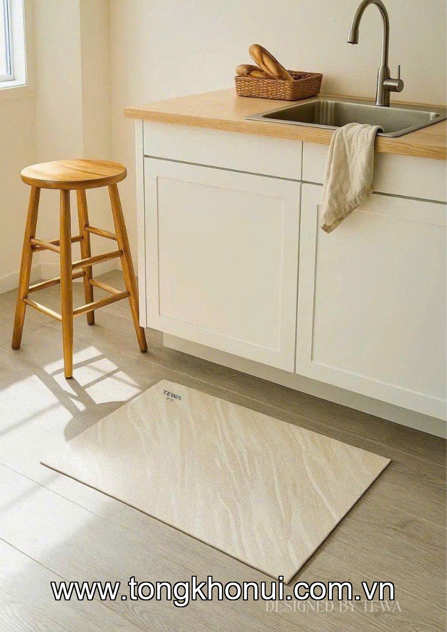 THẢM NANO KHÔ NHANH VÂN VÀNG TEWA – THẢM BÙN TẢO CÁT THẤM HÚT SIÊU TỐC PHÒNG TẮM (MÃ 80021) ảnh 10