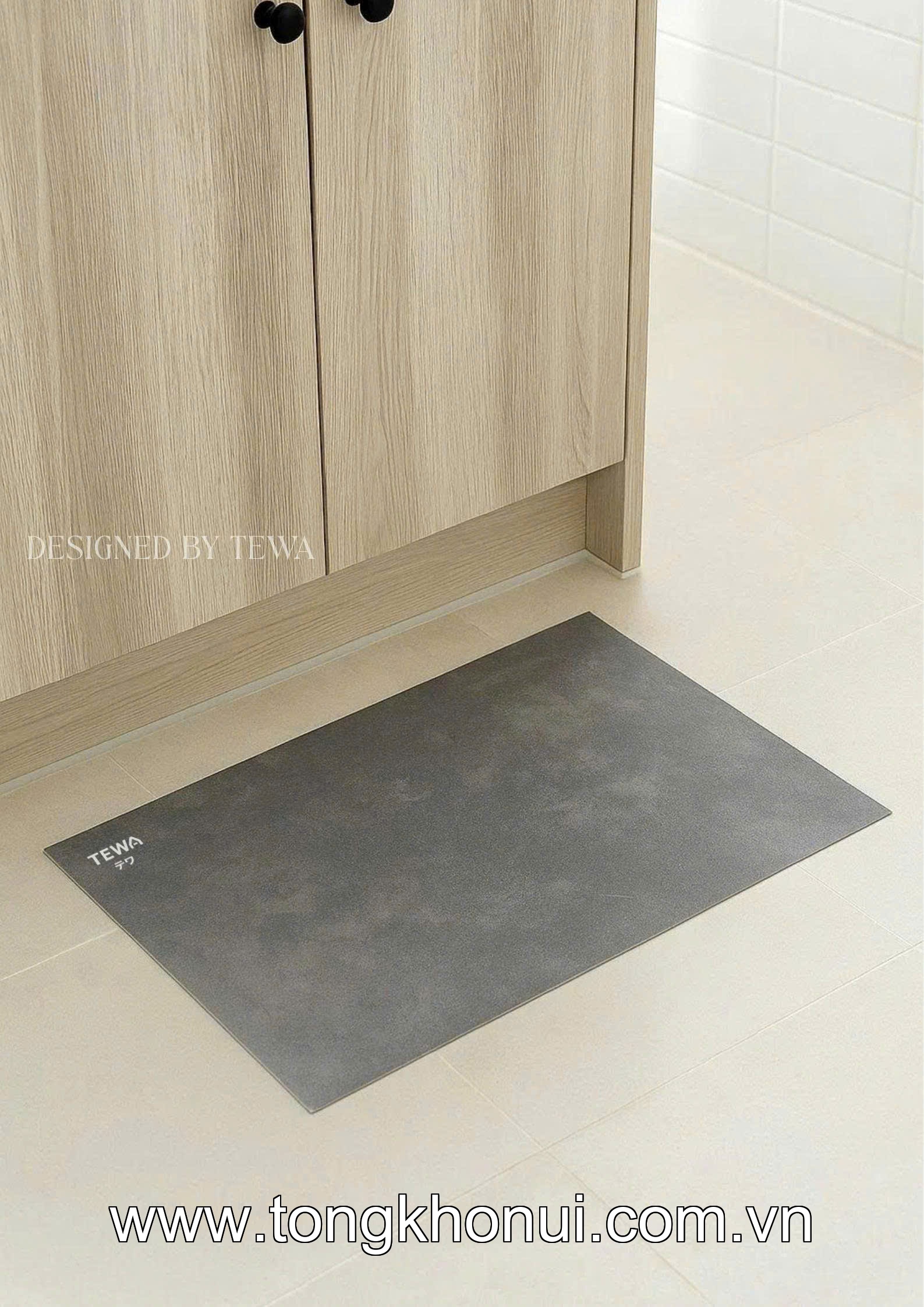 THẢM NANO KHÔ NHANH VÂN XÁM TEWA – THẢM BÙN TẢO CÁT THẤM HÚT SIÊU TỐC PHÒNG TẮM (MÃ 80055) ảnh 8
