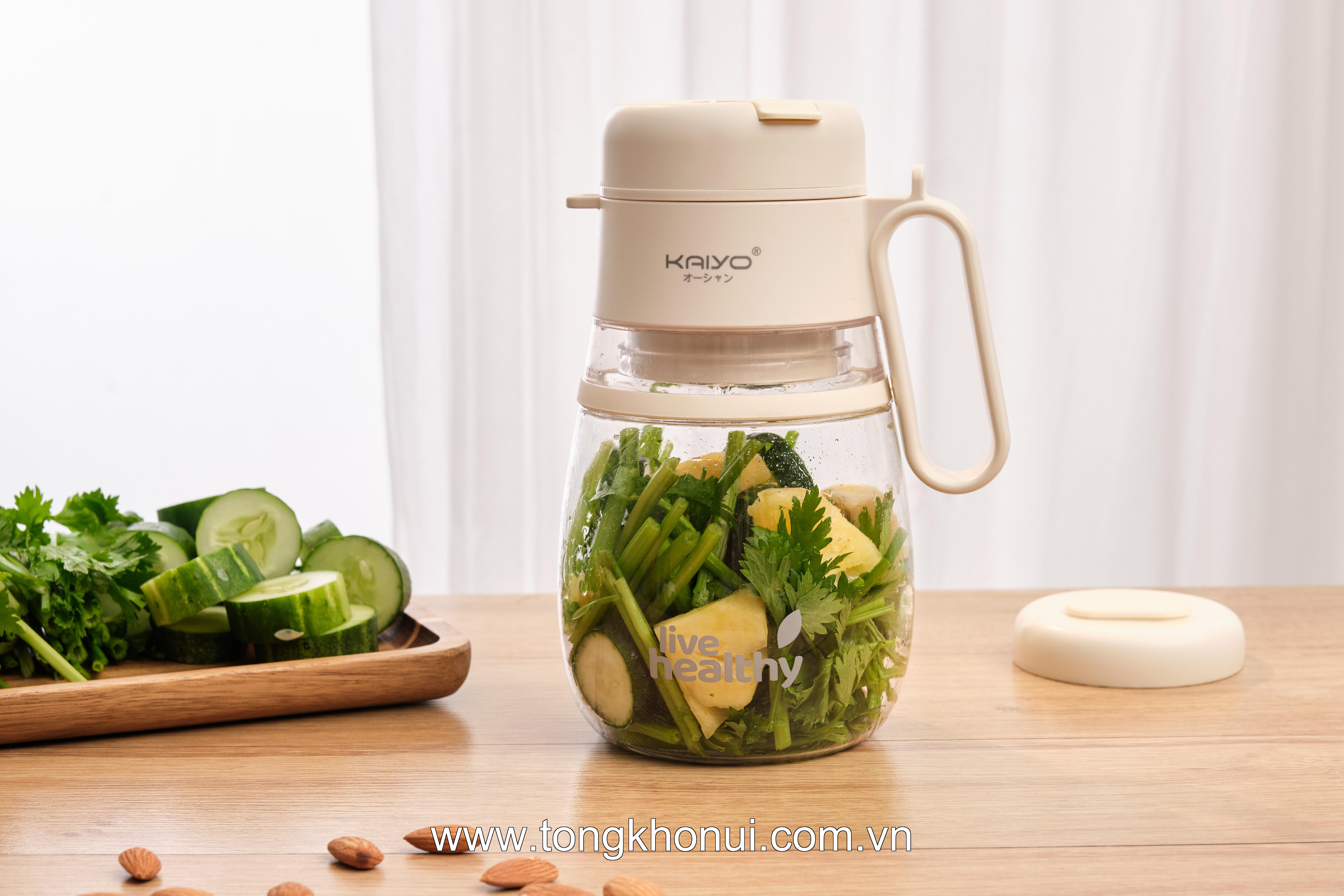 Máy xay sinh tố cầm tay Kaiyo, model KHB-417, dung tích 1000ml, màu trắng be ảnh 11