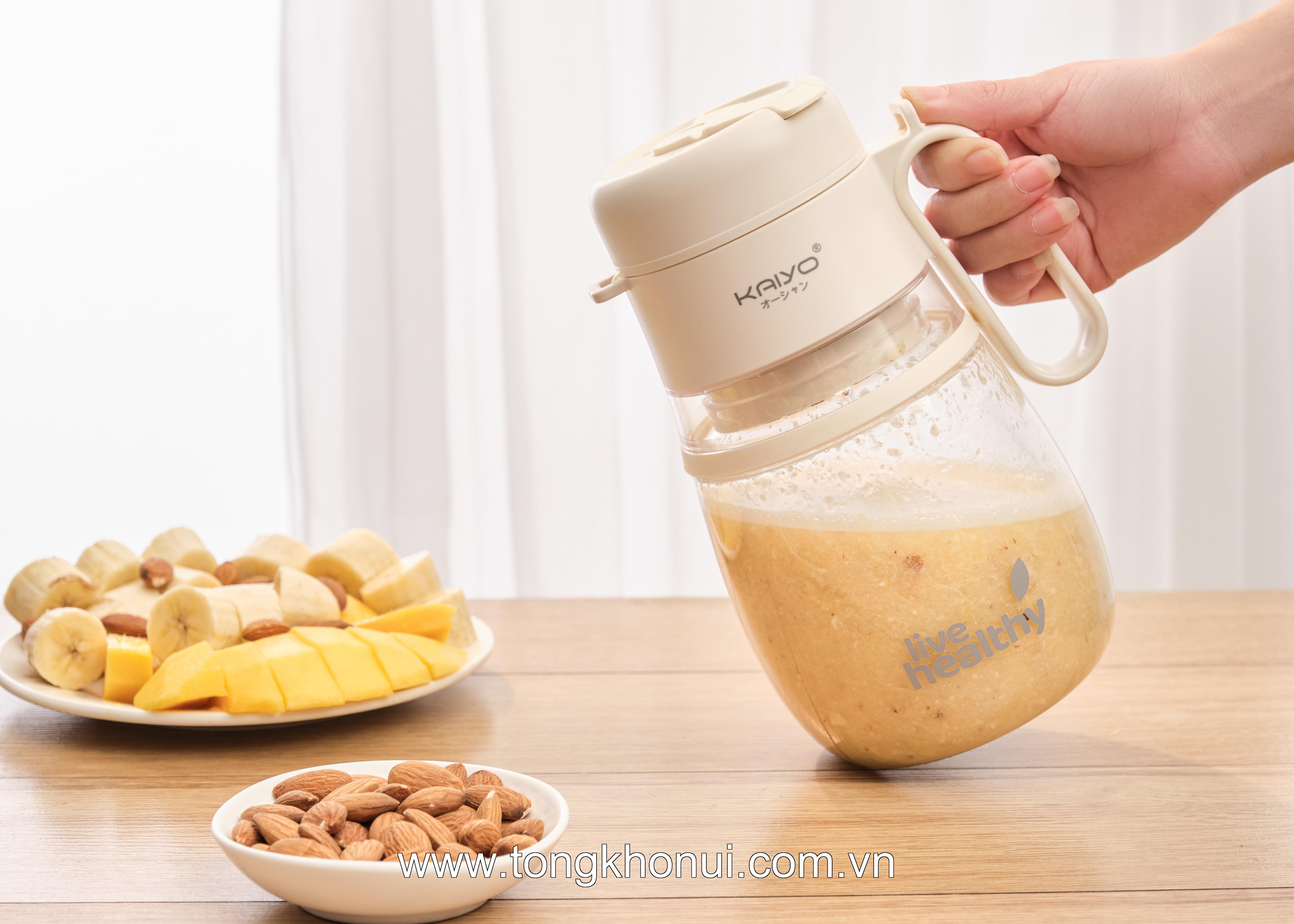 Máy xay sinh tố cầm tay Kaiyo, model KHB-417, dung tích 1000ml, màu trắng be ảnh 13