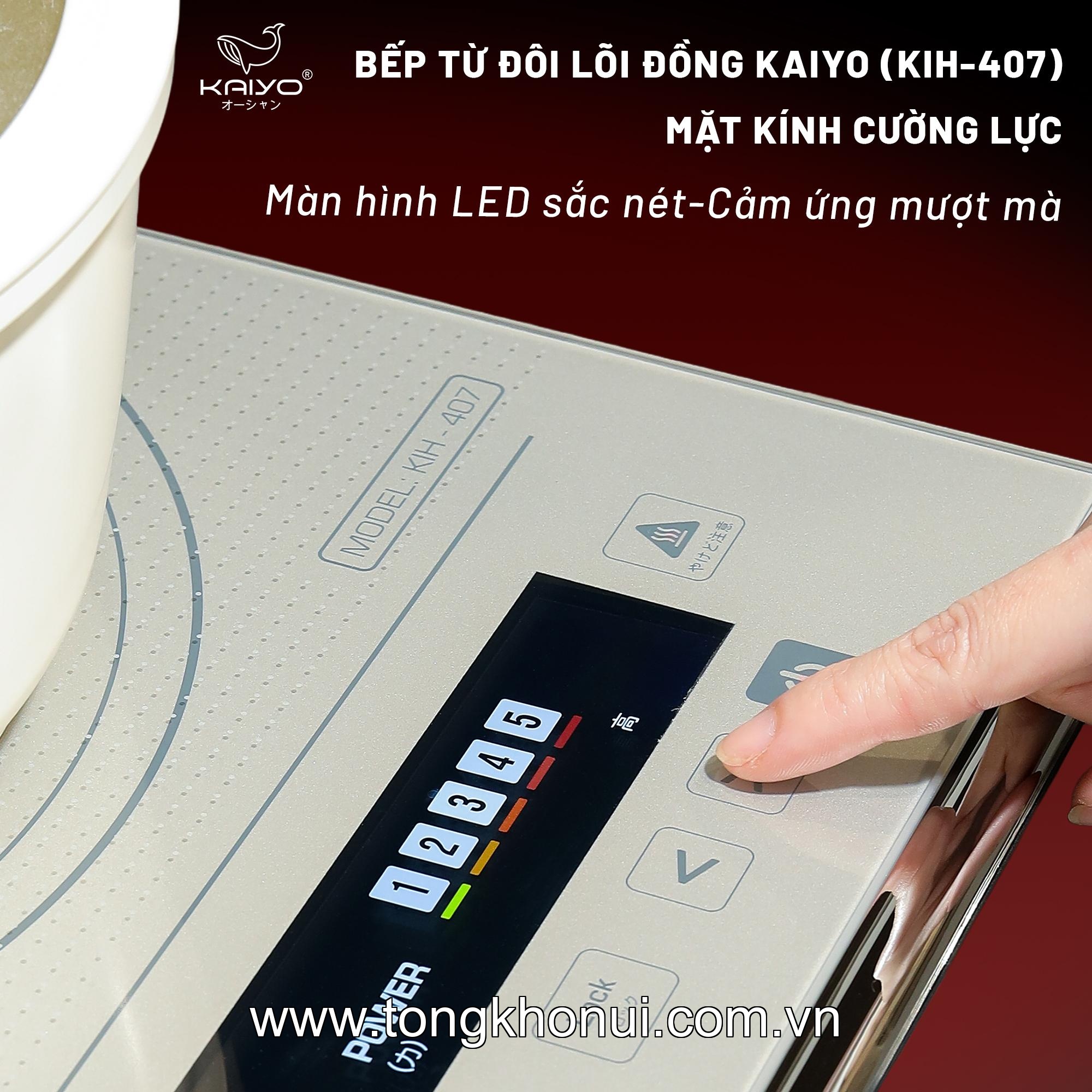Bếp từ đôi lõi đồng Kaiyo, model KIH-407 ảnh 3