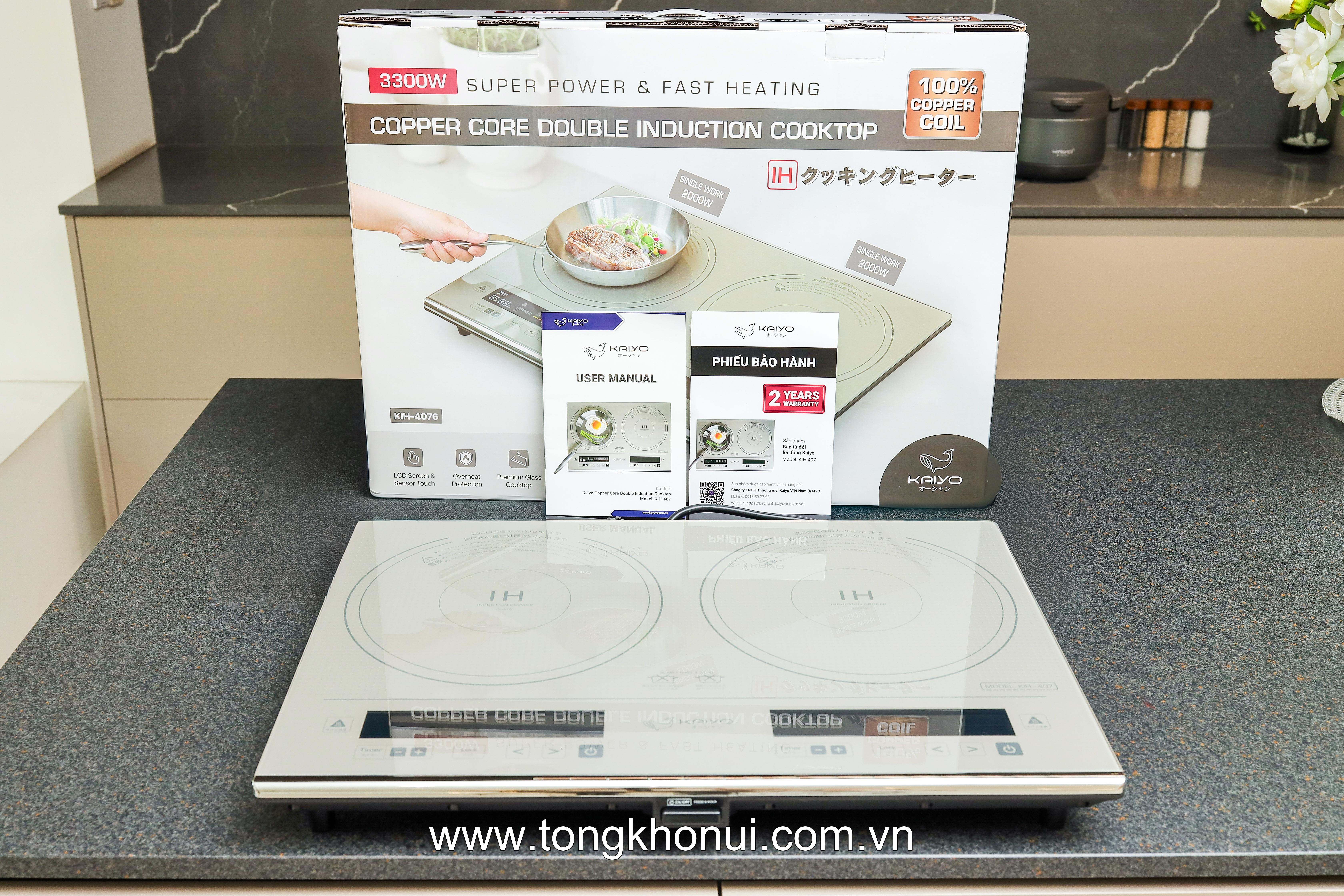 Bếp từ đôi lõi đồng Kaiyo, model KIH-407 ảnh 12