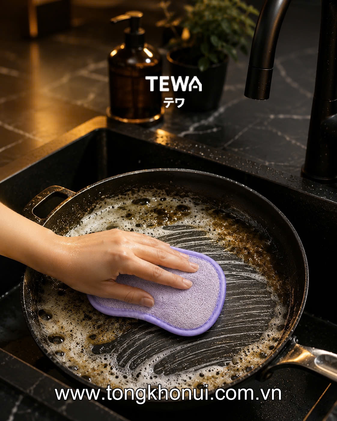 BỘ 3 MIẾNG GIẺ RỬA BÁT ĐA NĂNG MICROFIBER TEWA – MÃ 80070 ảnh 7