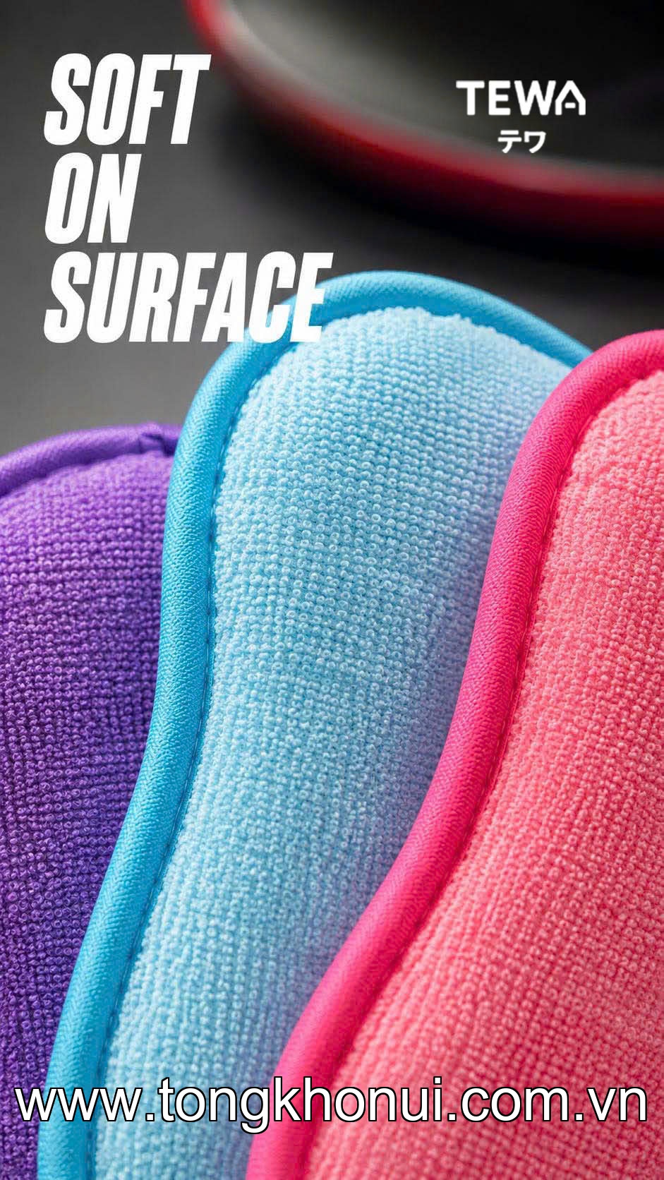 BỘ 3 MIẾNG GIẺ RỬA BÁT ĐA NĂNG MICROFIBER TEWA – MÃ 80070 ảnh 11