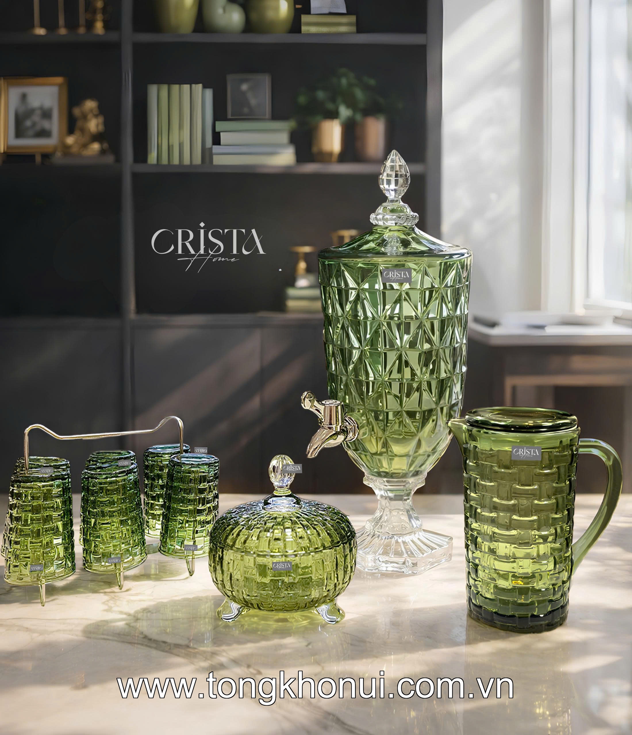 BÌNH NƯỚC THỦY TINH VÂN CARO 1L CRISTA HOME – BÌNH ĐỰNG NƯỚC ĐẸP, NẮP CHỐNG RƠI (MÃ 60202) ảnh 19