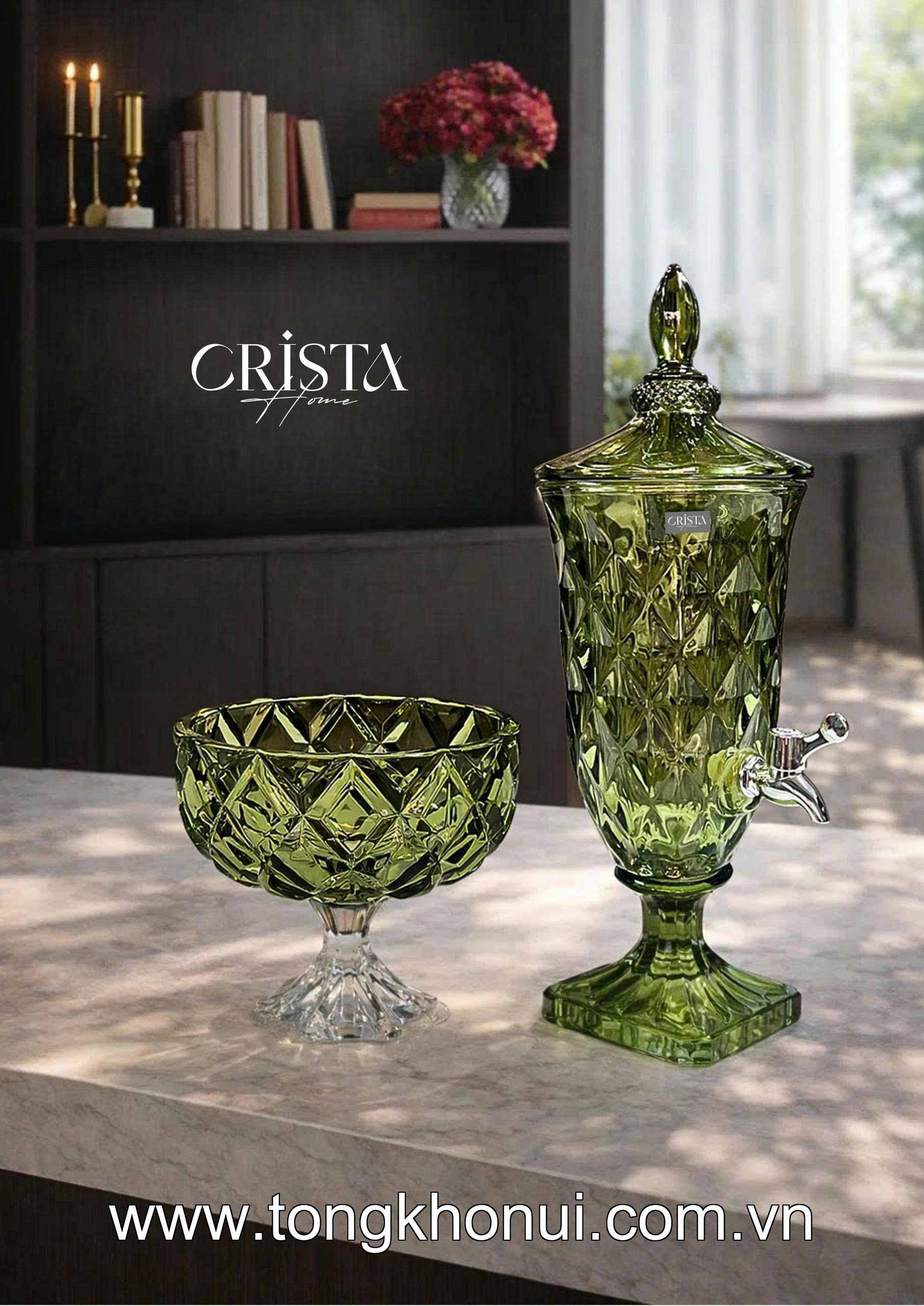 BÌNH NƯỚC THỦY TINH VÂN KIM CƯƠNG CÓ VÒI 2L CRISTA HOME – BÌNH ĐỰNG NƯỚC GIA ĐÌNH ÍT NGƯỜI (MÃ 60267) ảnh 9