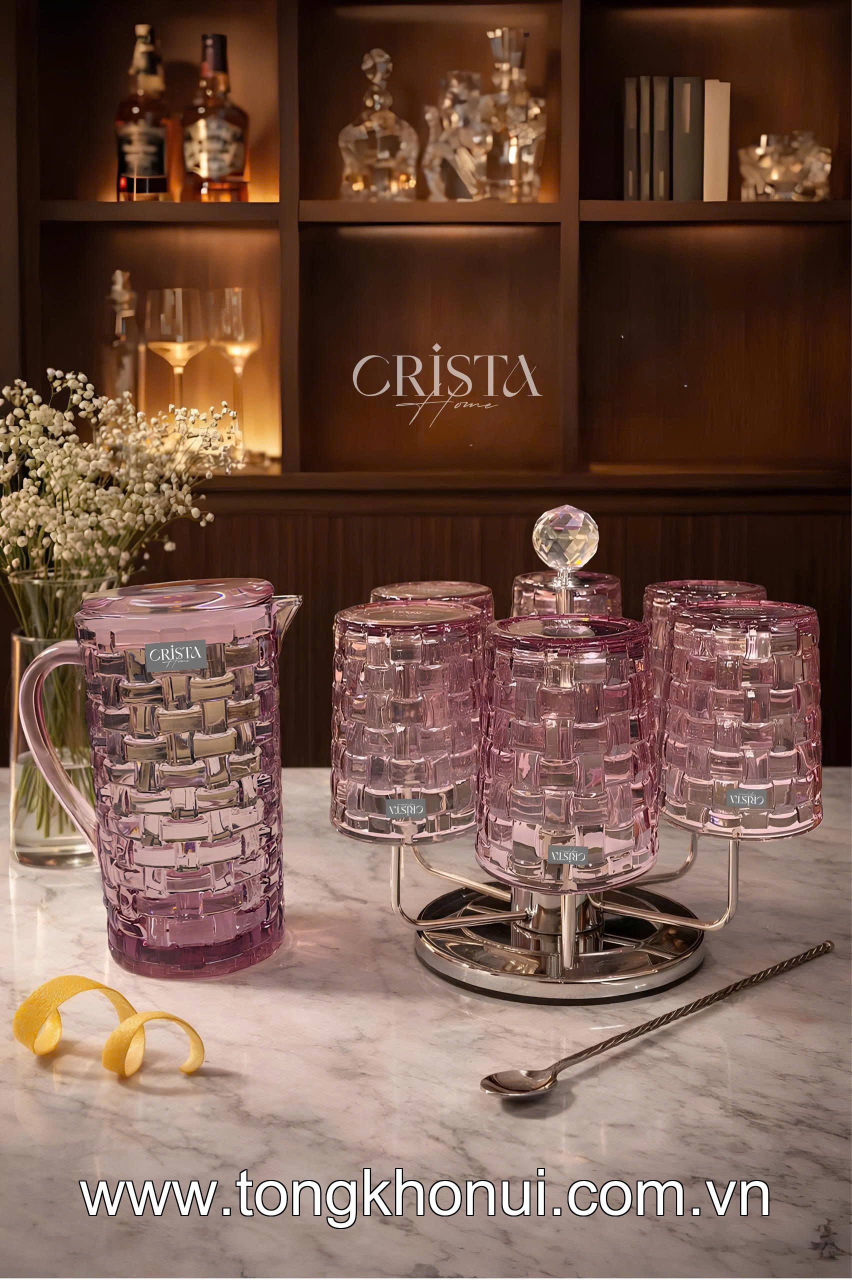 BÌNH THỦY TINH VÂN CARO 1L CRISTA HOME – MÃ 60275 ảnh 16