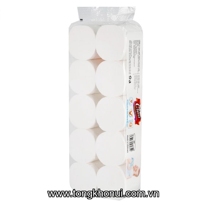 Giấy vệ sinh Clasi em bé không lõi 10 cuộn/lốc ảnh 3
