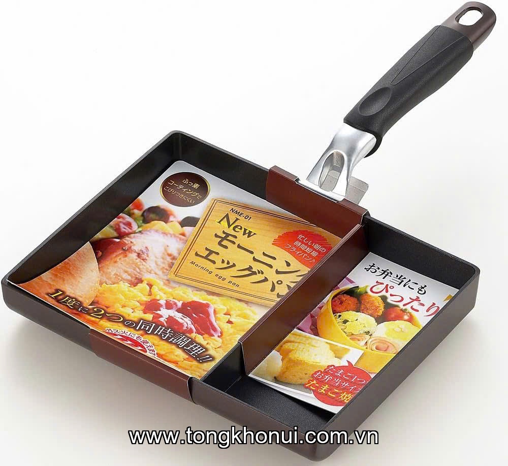 Chảo chống dính chữ nhật 2 ngăn Tamahashi NME-02 size 18x23cm, mã hàng: MT-P185 ảnh 11