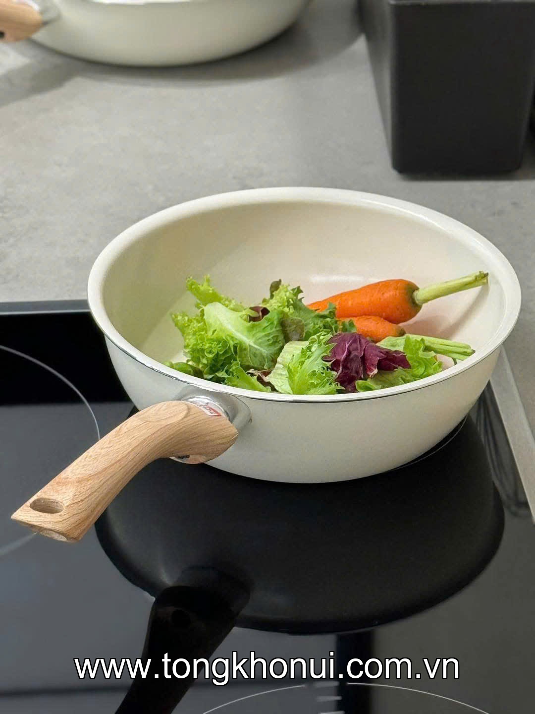 CHẢO CHỐNG DÍNH CERAMIC KAKUSEE NHẬT BẢN – TRẮNG SỨ ĐẸP NHƯ ĐỒ DECOR ảnh 5