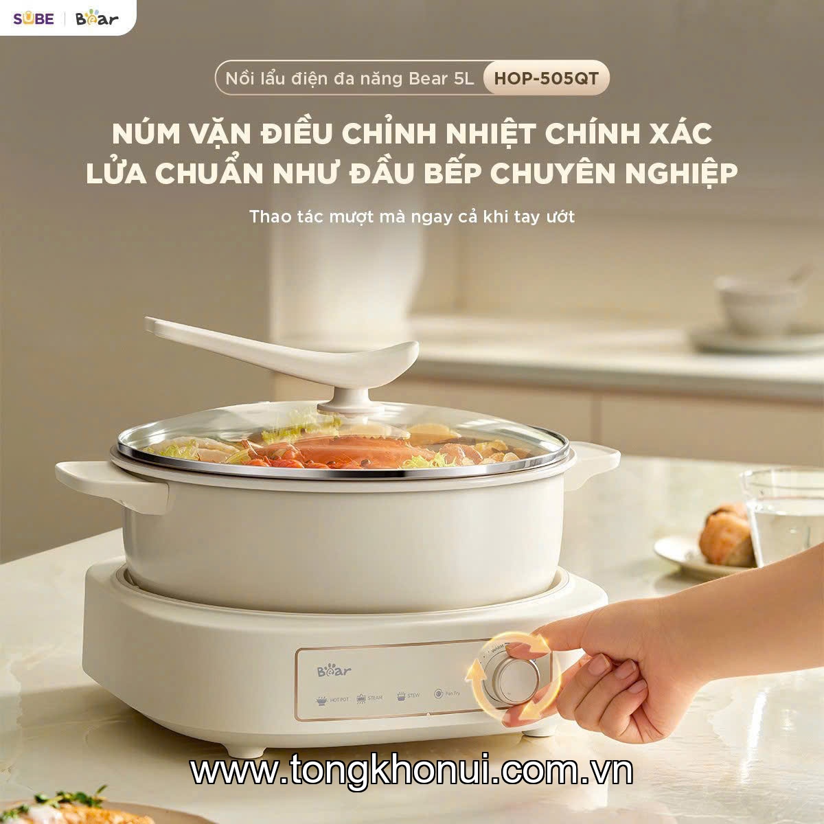 Nồi lẩu đa năng Bear HOP-505QT ảnh 1