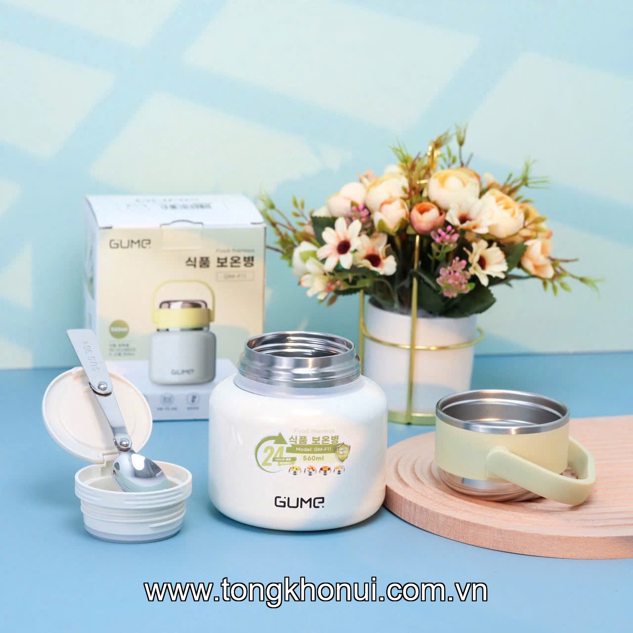 Bình ủ cháo GUME GM-F11, 560ml ảnh 2