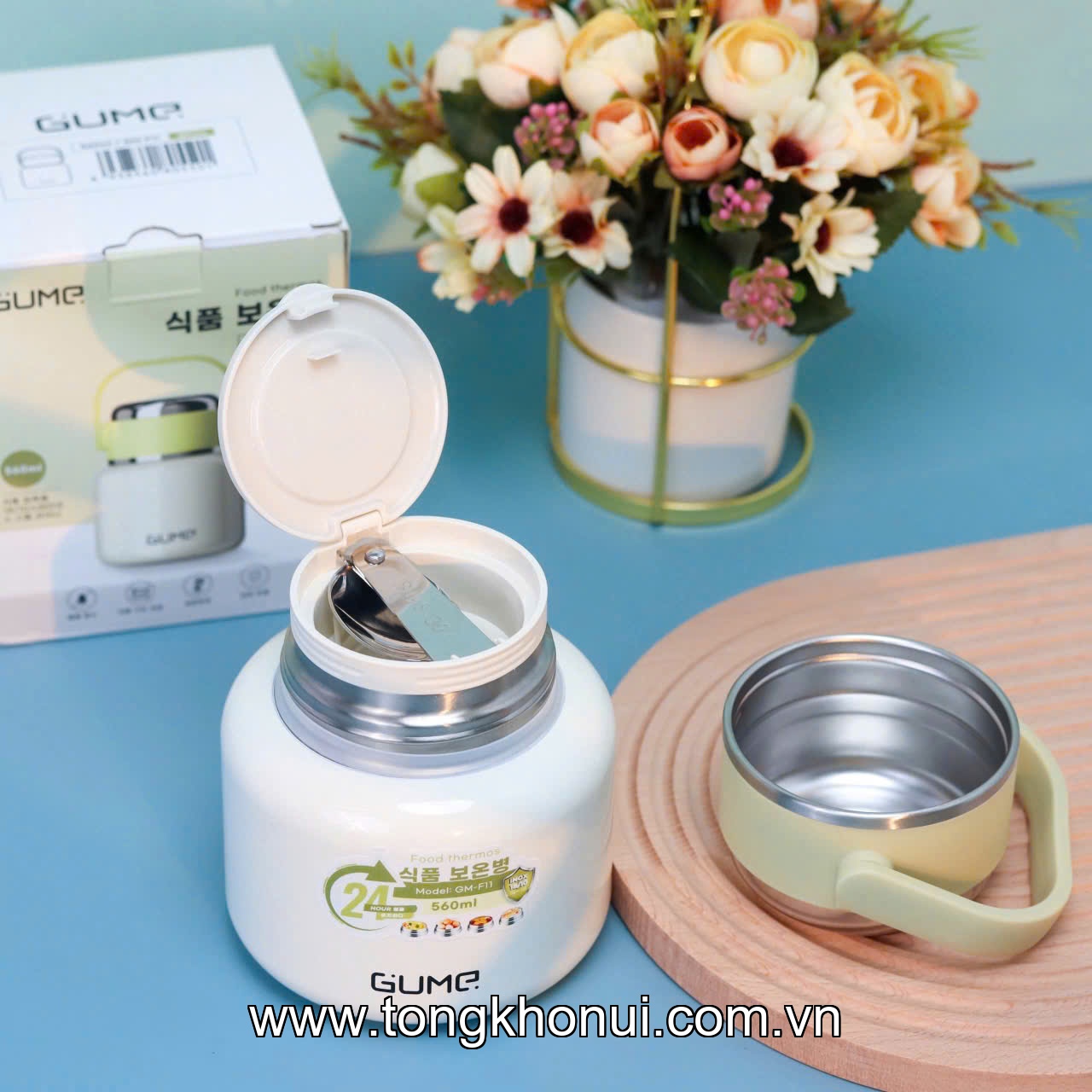 Bình ủ cháo GUME GM-F11, 560ml ảnh 4