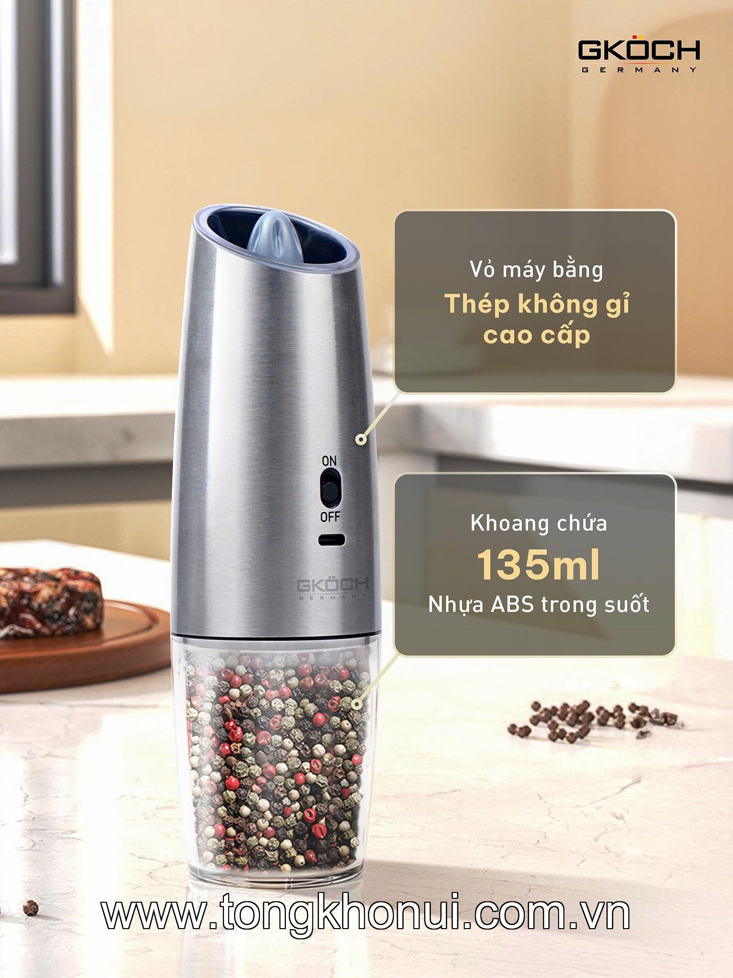 Máy xay tiêu trọng lực KUCHEN KU KYMQ-63B ảnh 9