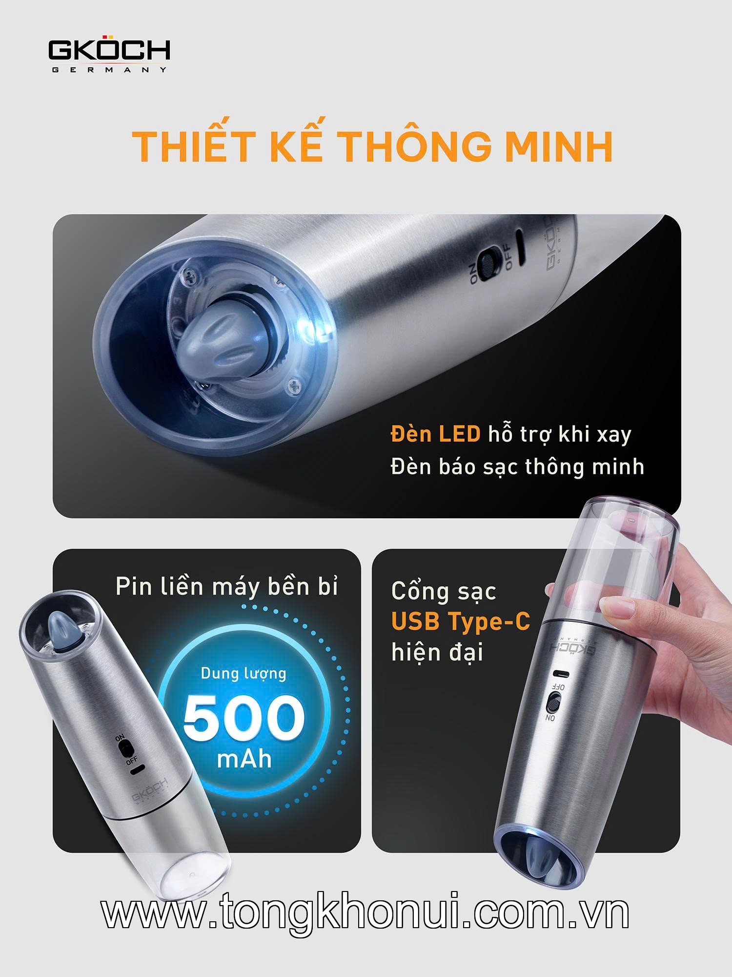 Máy xay tiêu trọng lực KUCHEN KU KYMQ-63B ảnh 13