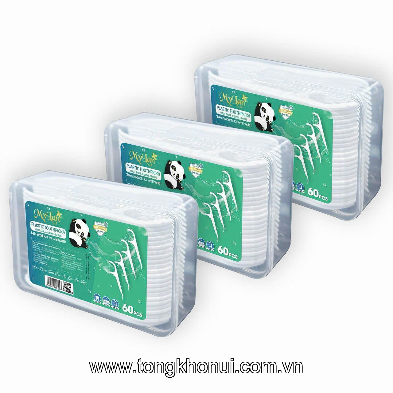 Set 3 hộp tăm xỉa răng  Mylan 60 cái/hộp ảnh 5