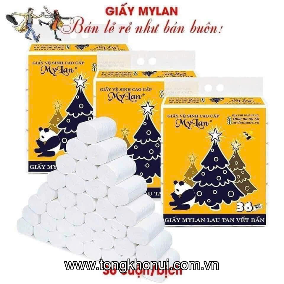 Giấy vệ sinh Mylan gấu thông 36 cuộn/lốc ảnh 2