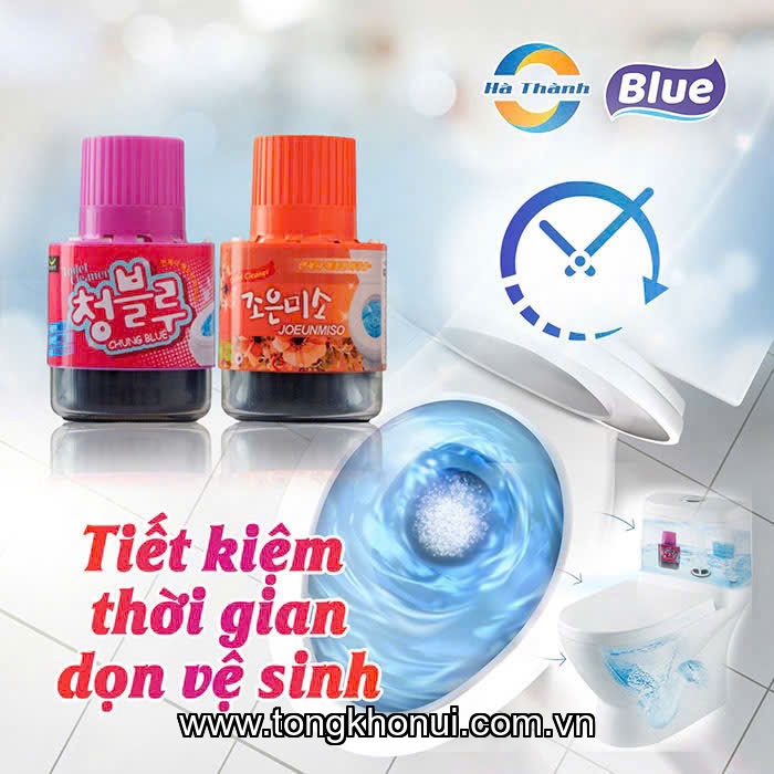 Chai tẩy vệ sinh toilet Chung Blue 180g (QC*24) ( Cốc tím ) ảnh 2