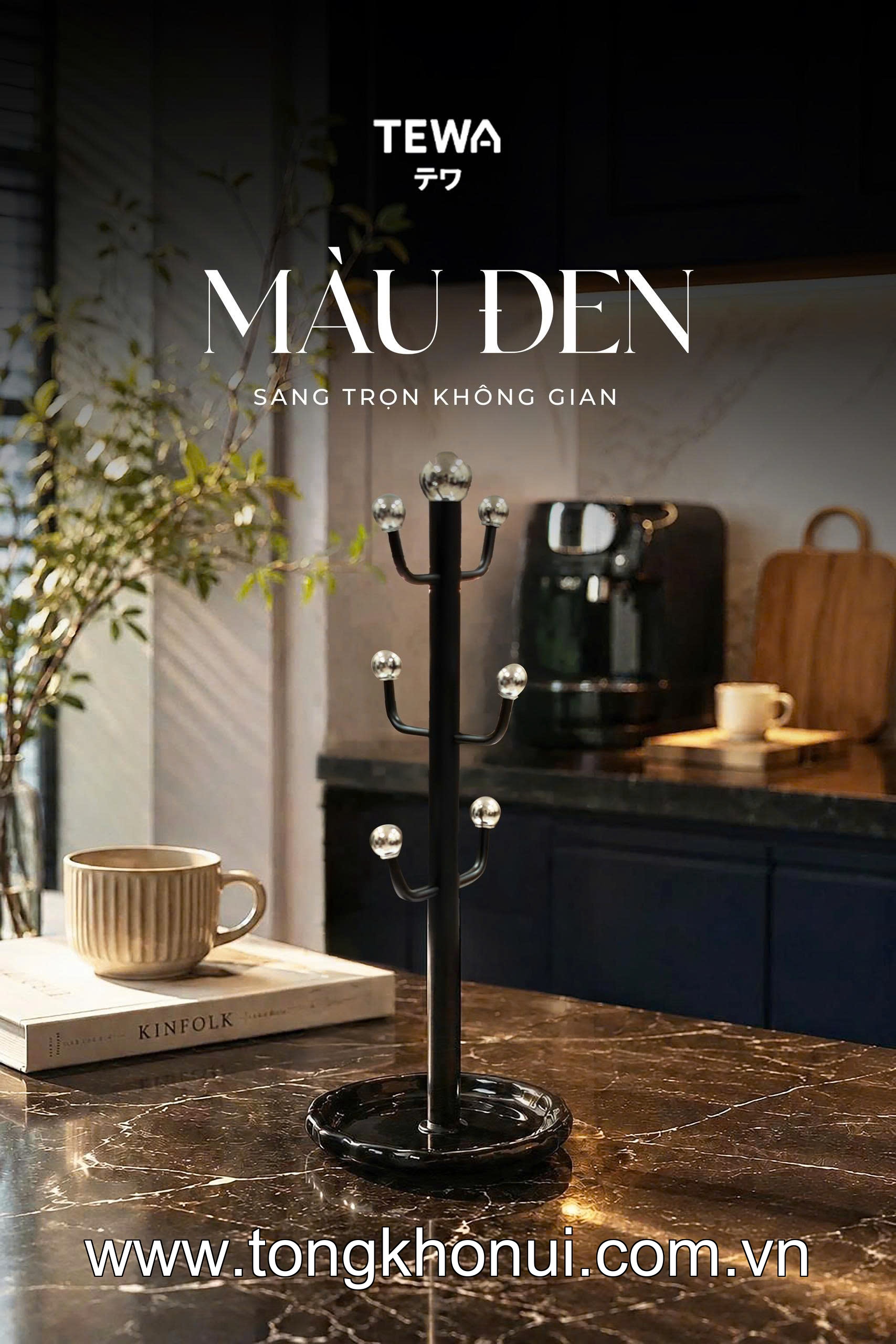 GIÁ 6 MÓC TREO CỐC ĐẾ TRÒN TEWA 40CM 80089 – GỌN GÀNG, TIỆN DỤNG, DECOR CỰC XINH ảnh 7
