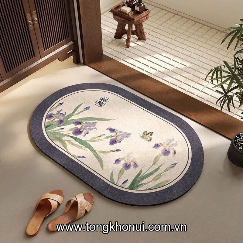 Thảm lót chân chống trượt Donahome, model: OC-TCK, KT: 40*60cm, hoạ tiết: Cá ảnh 3