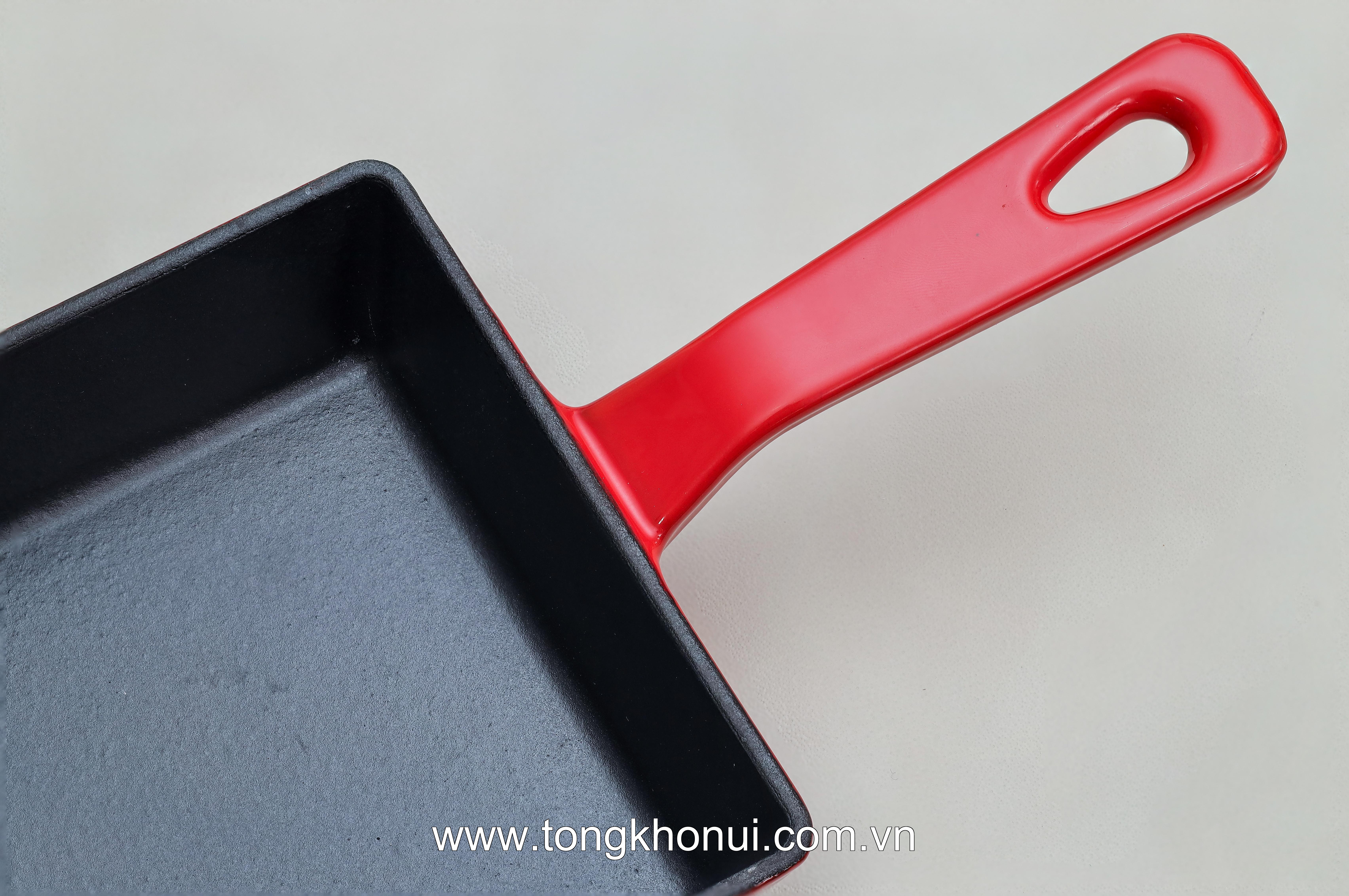 Chảo gang Oceno hình chữ nhật, size 14 x18cm, màu đỏ OFR-1358 ảnh 13