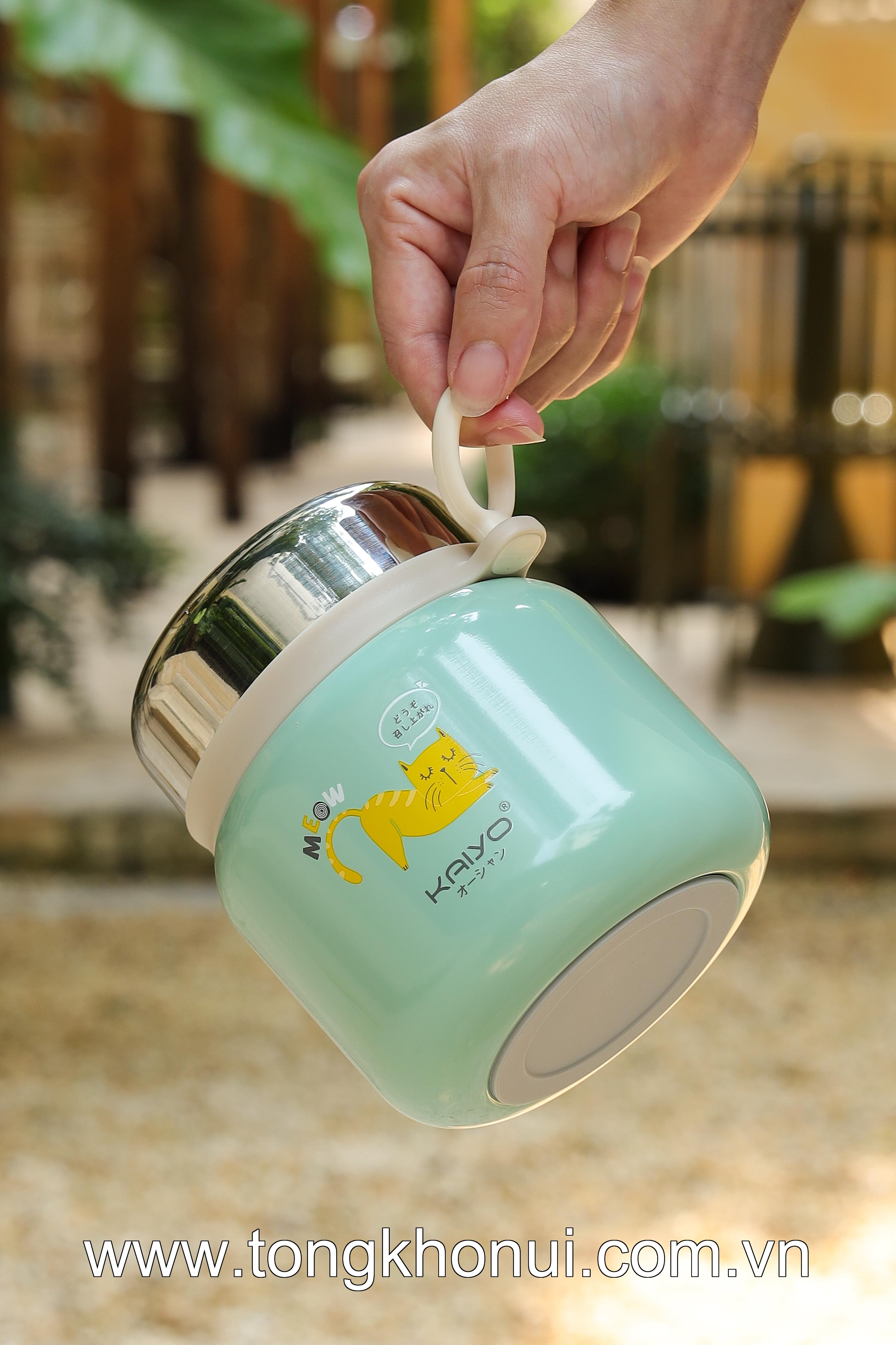 🐱 BÌNH Ủ CHÁO KAIYO 500ML HỌA TIẾT MÈO MEO MEO – XINH XẮN, GIỮ NHIỆT TỐT 🐱 ảnh 10
