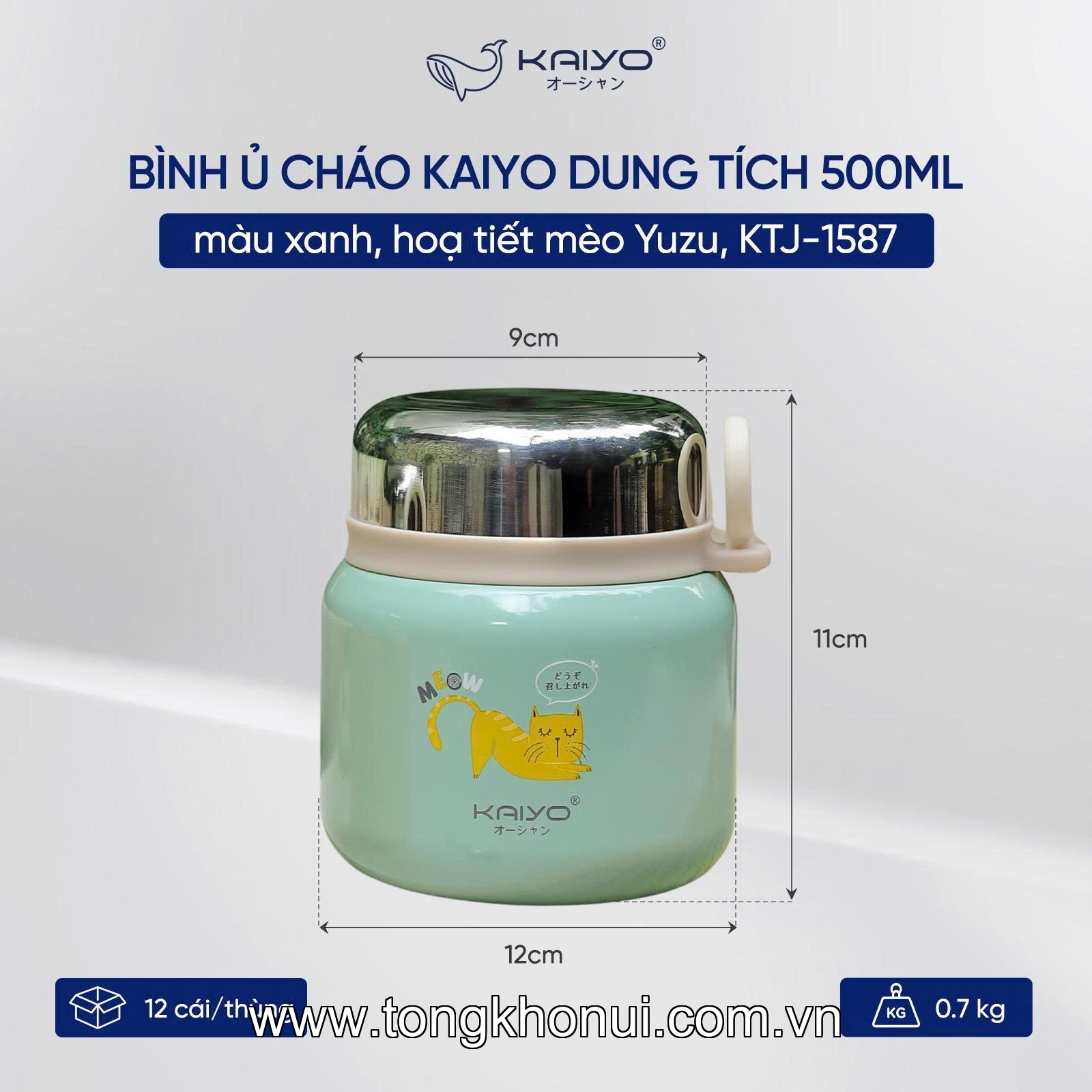 🐱 BÌNH Ủ CHÁO KAIYO 500ML HỌA TIẾT MÈO MEO MEO – XINH XẮN, GIỮ NHIỆT TỐT 🐱 ảnh 20