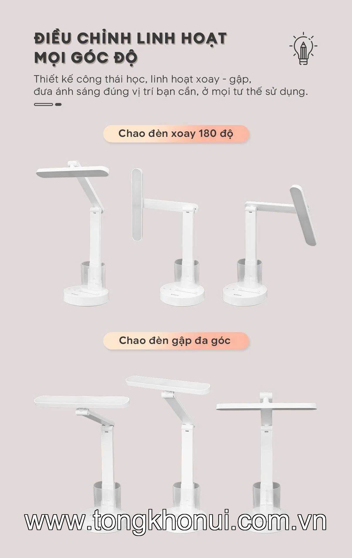 Đèn LED để bàn (DESK LAMP) Bravio Lumi C10 - Tiêu Chuẩn (LDE-BR-LUM-C10-ST-WH-CBA) ảnh 4