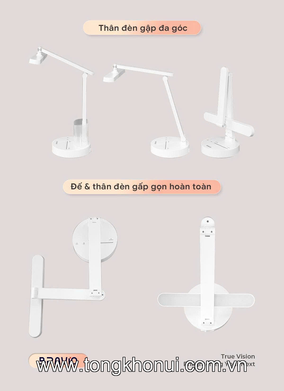 Đèn LED để bàn (DESK LAMP) Bravio Lumi C10 - Tiêu Chuẩn (LDE-BR-LUM-C10-ST-WH-CBA) ảnh 3